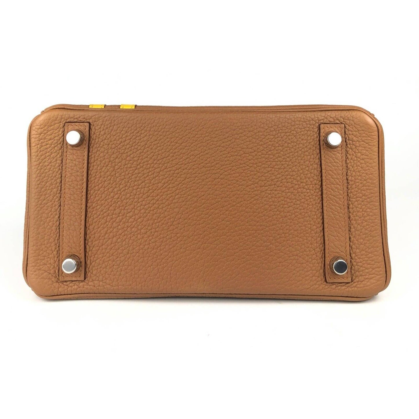 Hermes Birkin 25 Officier Gold Togo Jaune Ambre Yellow Leather Palladium HWR