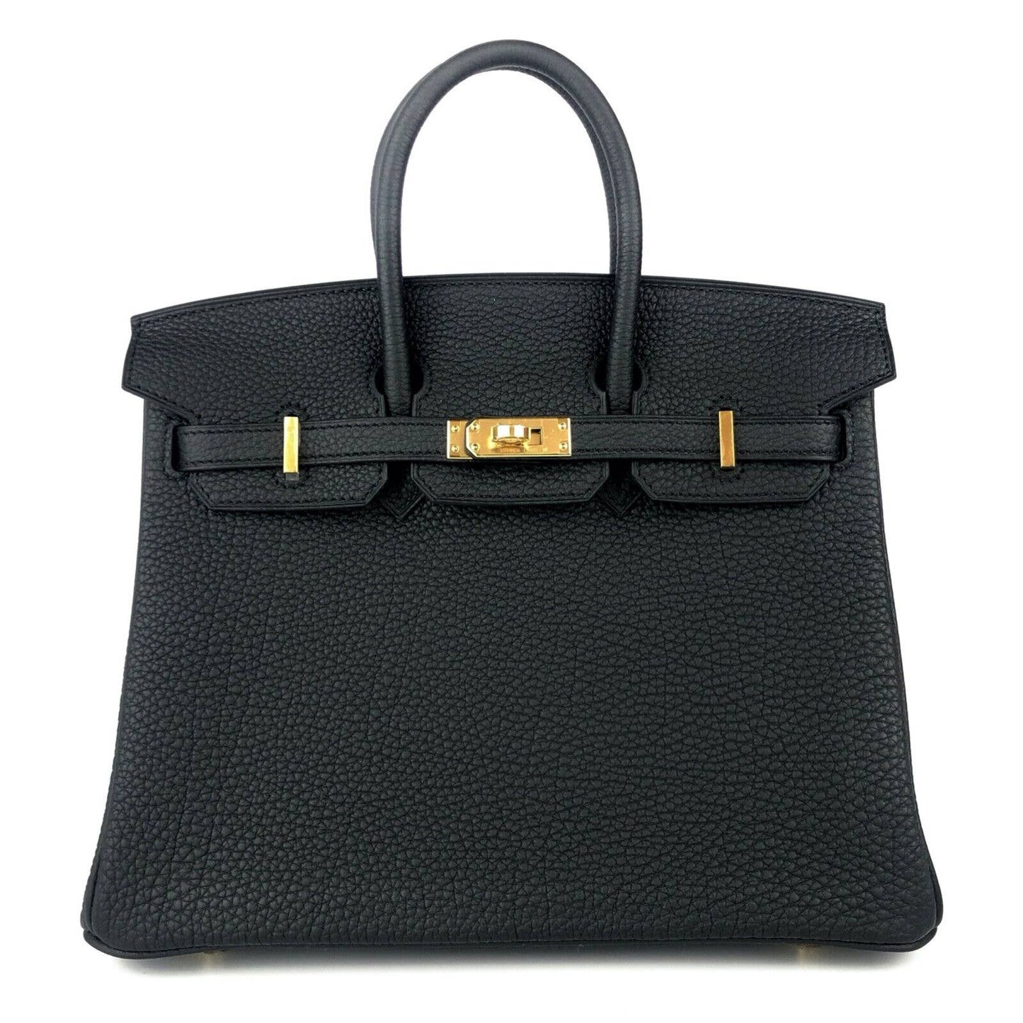 Hermes Birkin 25 Black Noir Togo Leather Gold Hardware U Stamp 2022