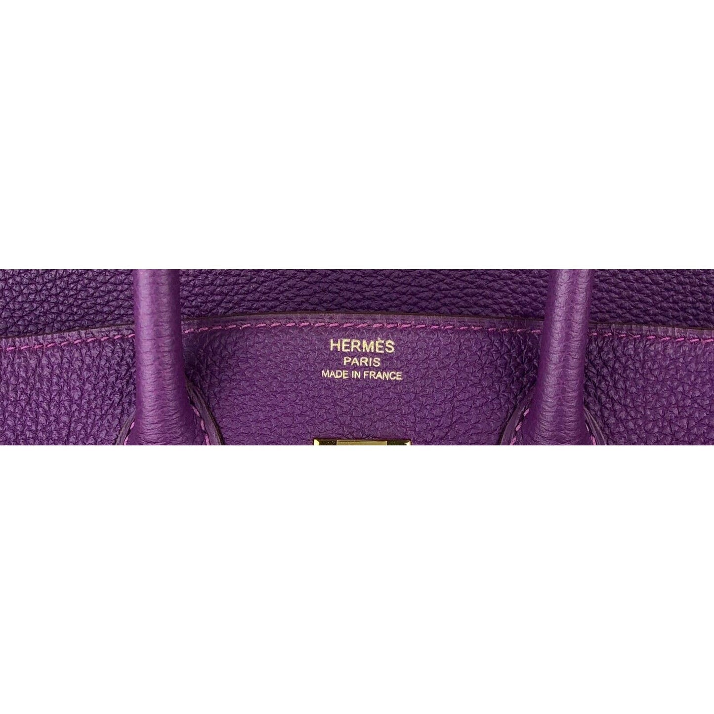 Hermes Birkin 25 Anemone Purple Togo Leather Gold Hardware Handbag Bag
