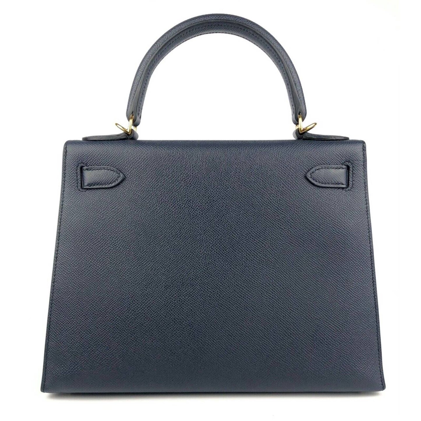 Hermes Kelly 28 Sellier Blue Indigo Epsom Leather Gold Hardware Bag 2021