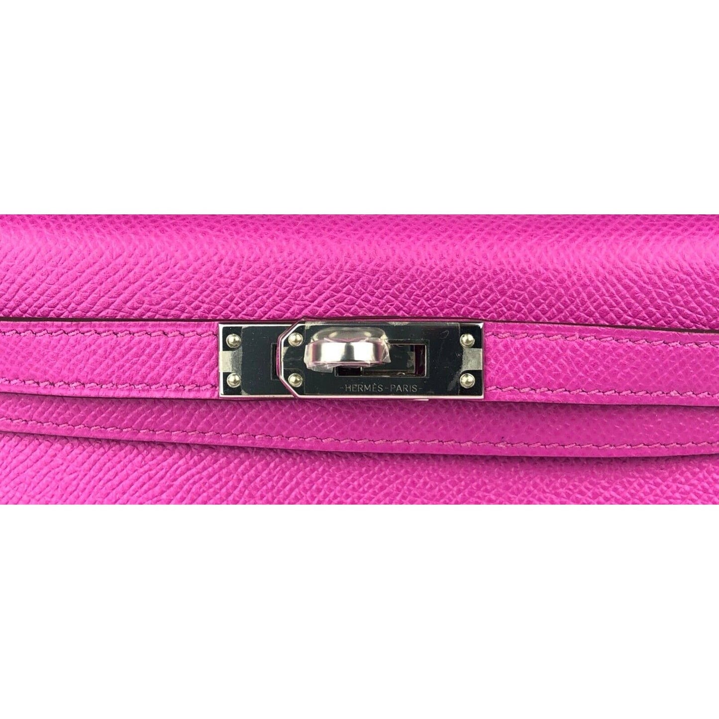 Hermes Kelly Mini 20 Magnolia Pink Purple Epsom Leather Palladium Hardware