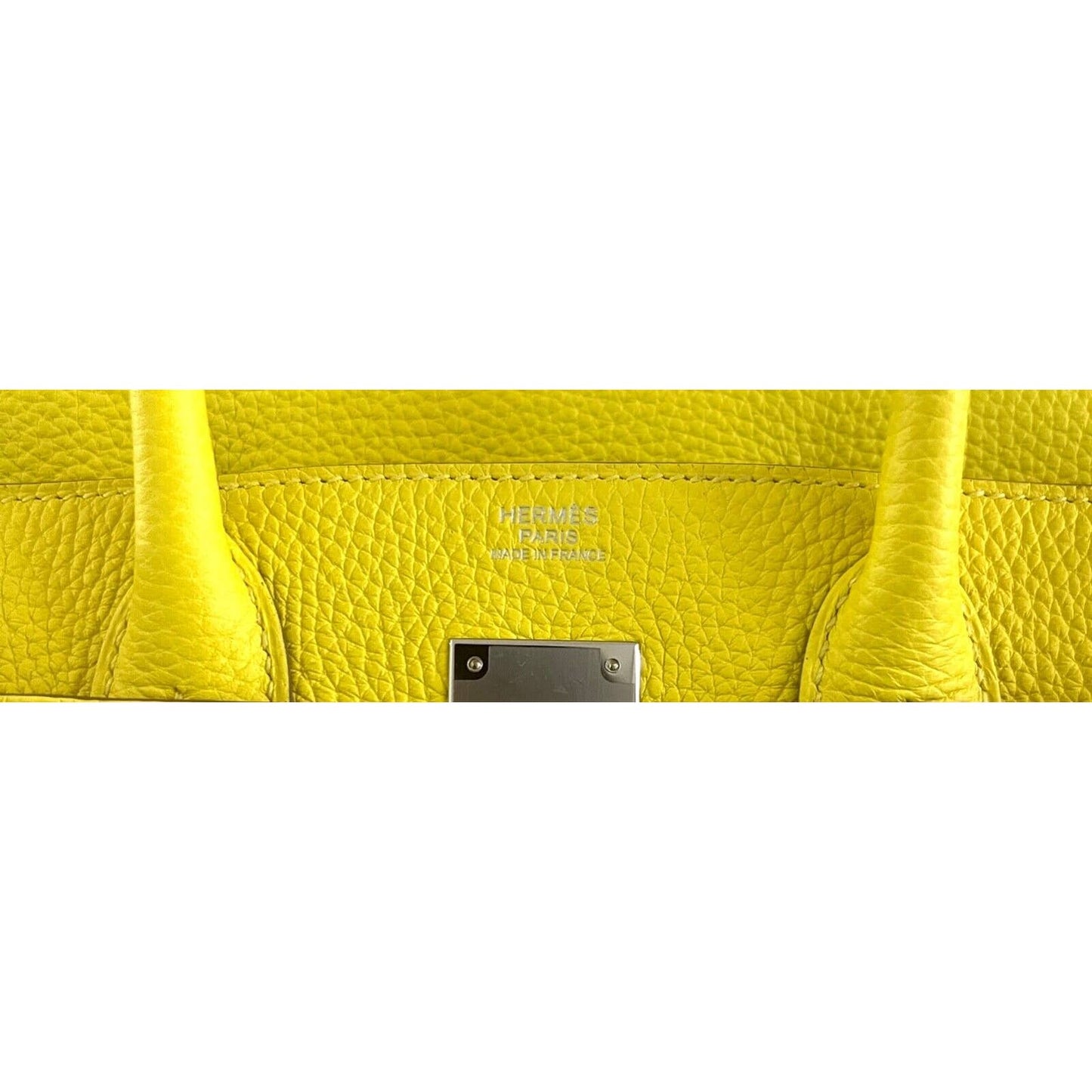 Hermes Birkin 30 Lime Yellow Leather Palladium Hardware Bag Handbag NEW 2022