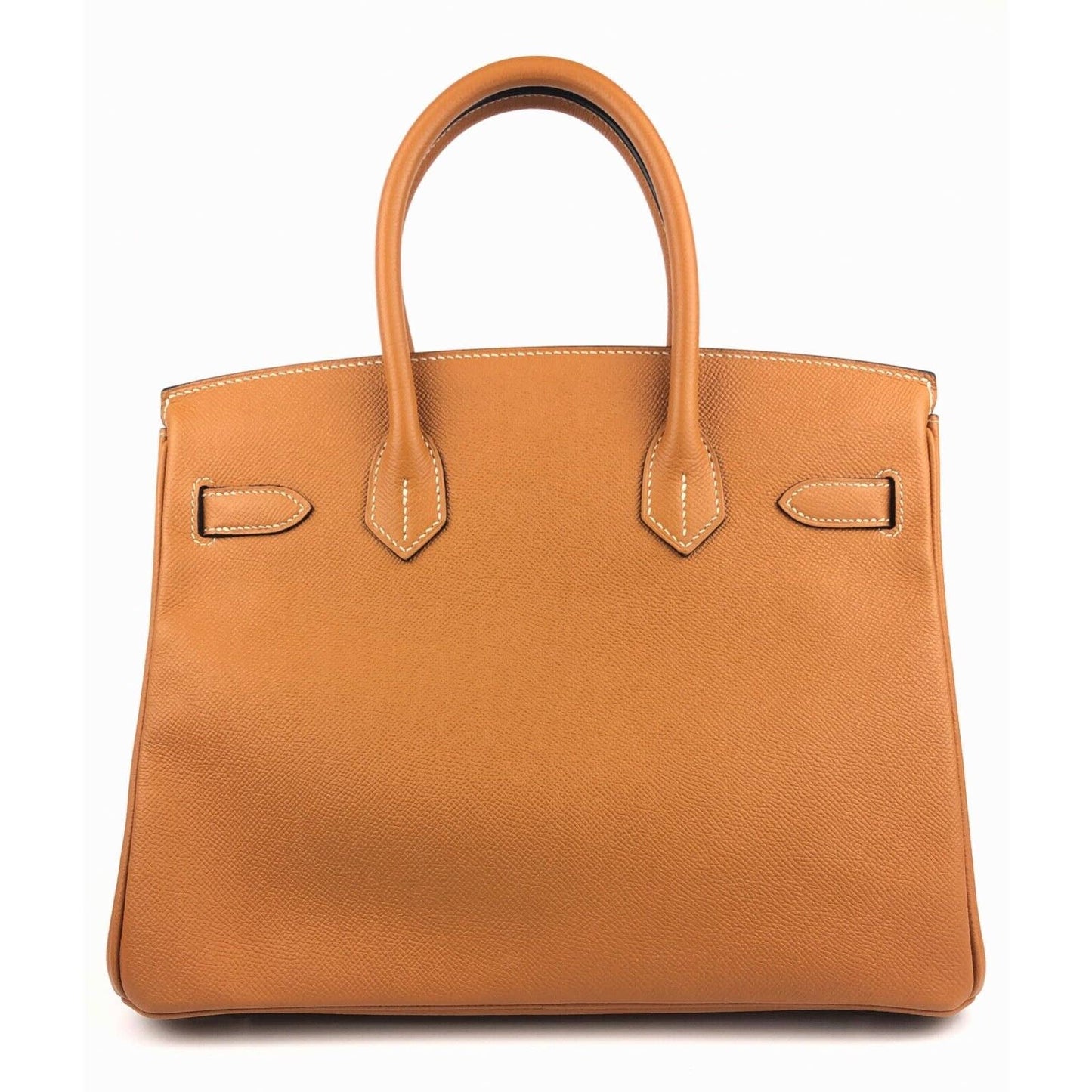 Hermes Birkin 30 Toffee Tan Camel Epsom Leather Palladium Hardware