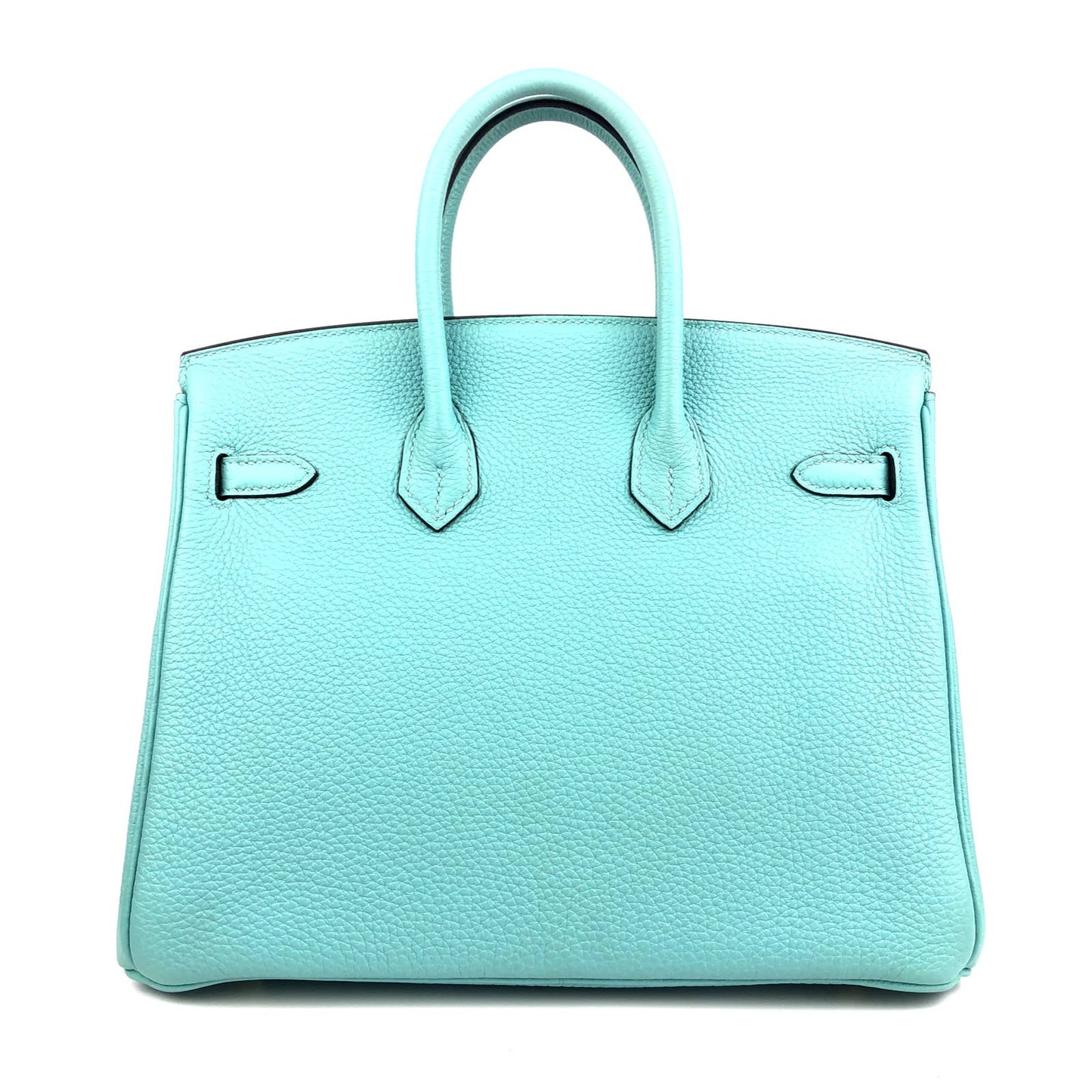 Hermes Birkin 25 Blue Atoll Tiffany Blue Togo Leather Gold Hardware Handbag Bag