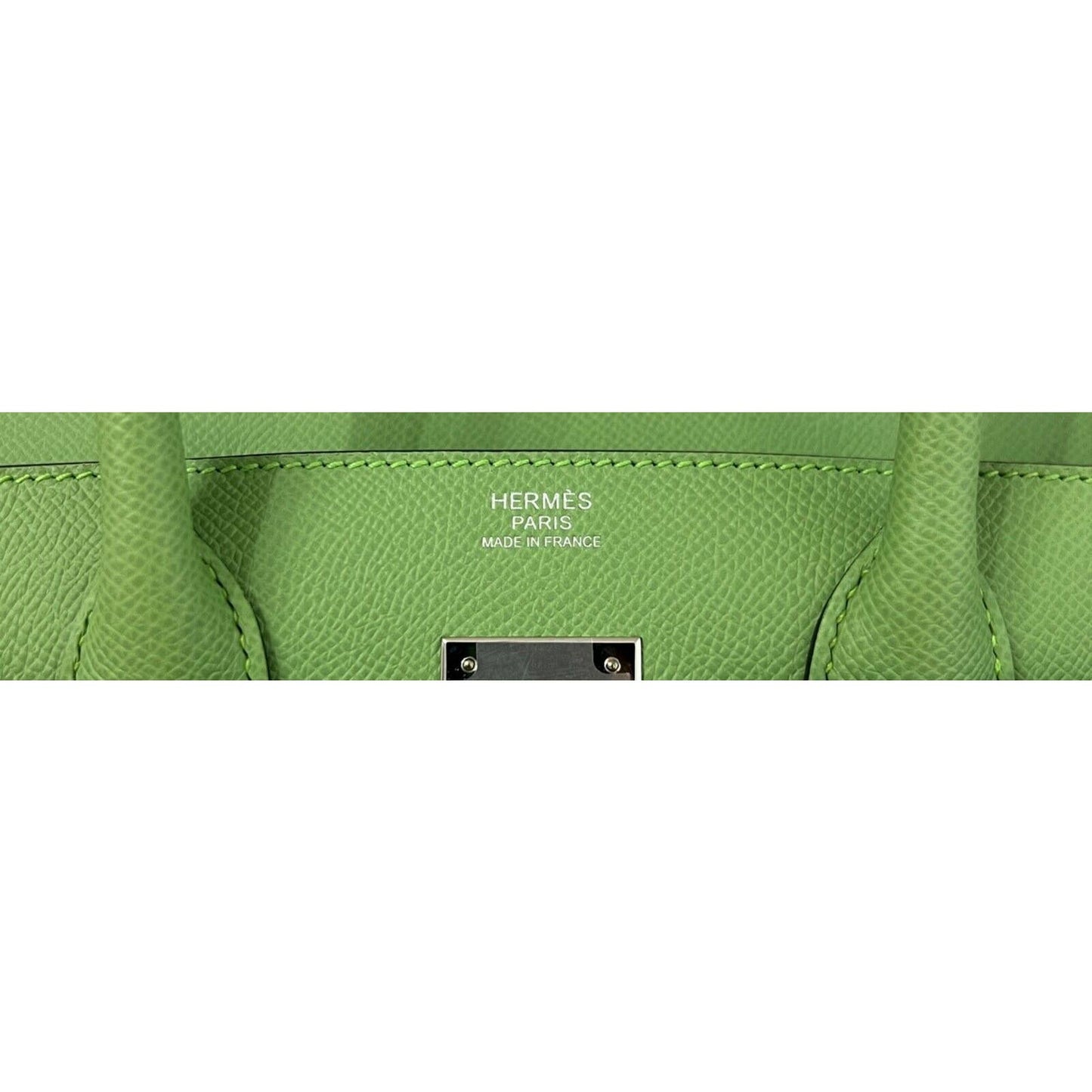 Hermes Birkin 30 Sellier Vert Criquet Green Epsom Leather Palladium Hardware