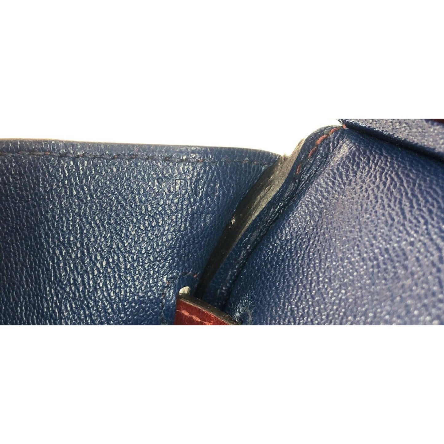 Hermes Birkin 35 Ghillies Alligator Rouge H Blue Interior Leather Gold Hardware