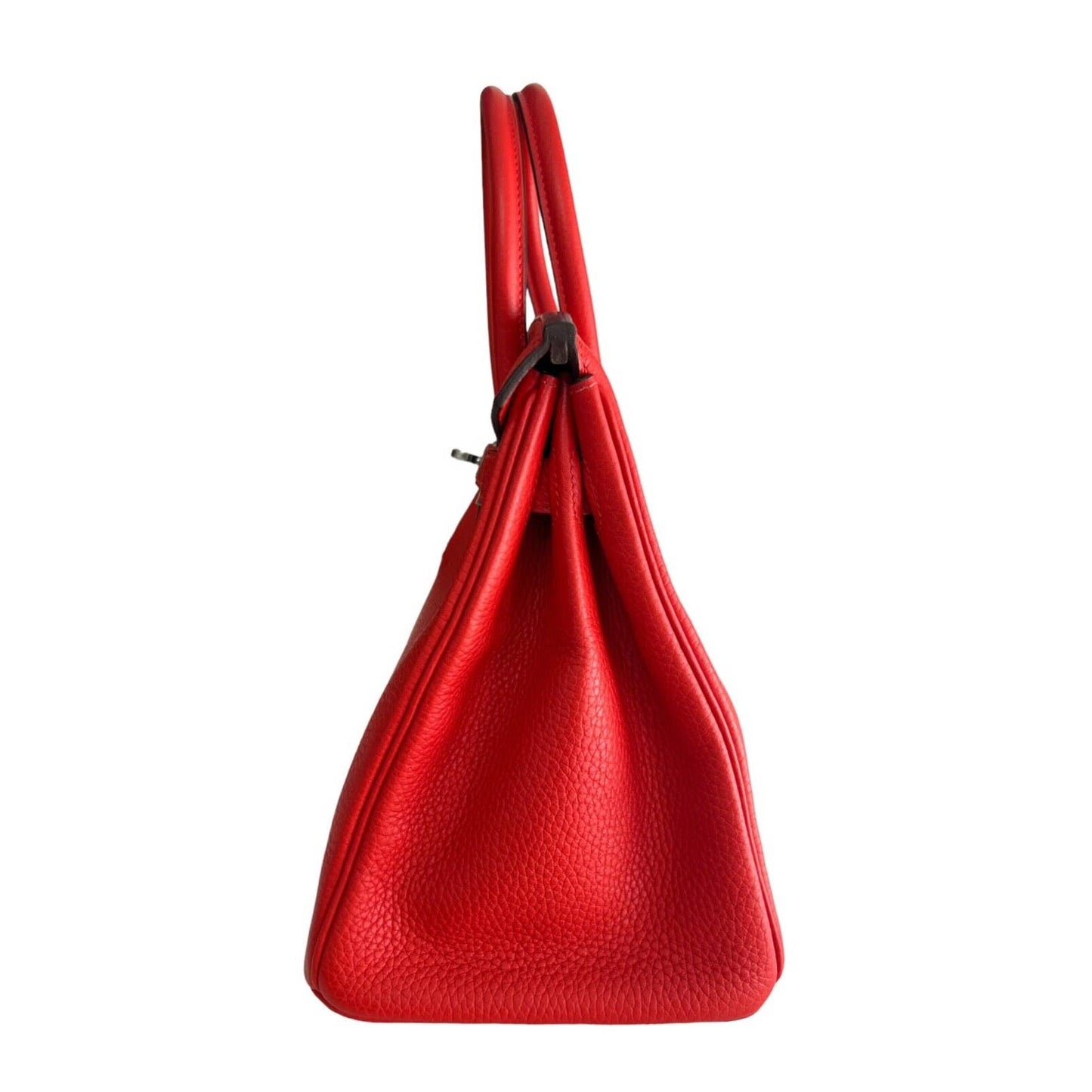 Hermes Birkin 30 Verso Rouge Tomate Red Naturel Sabel Leather Palladium Hardware 2019