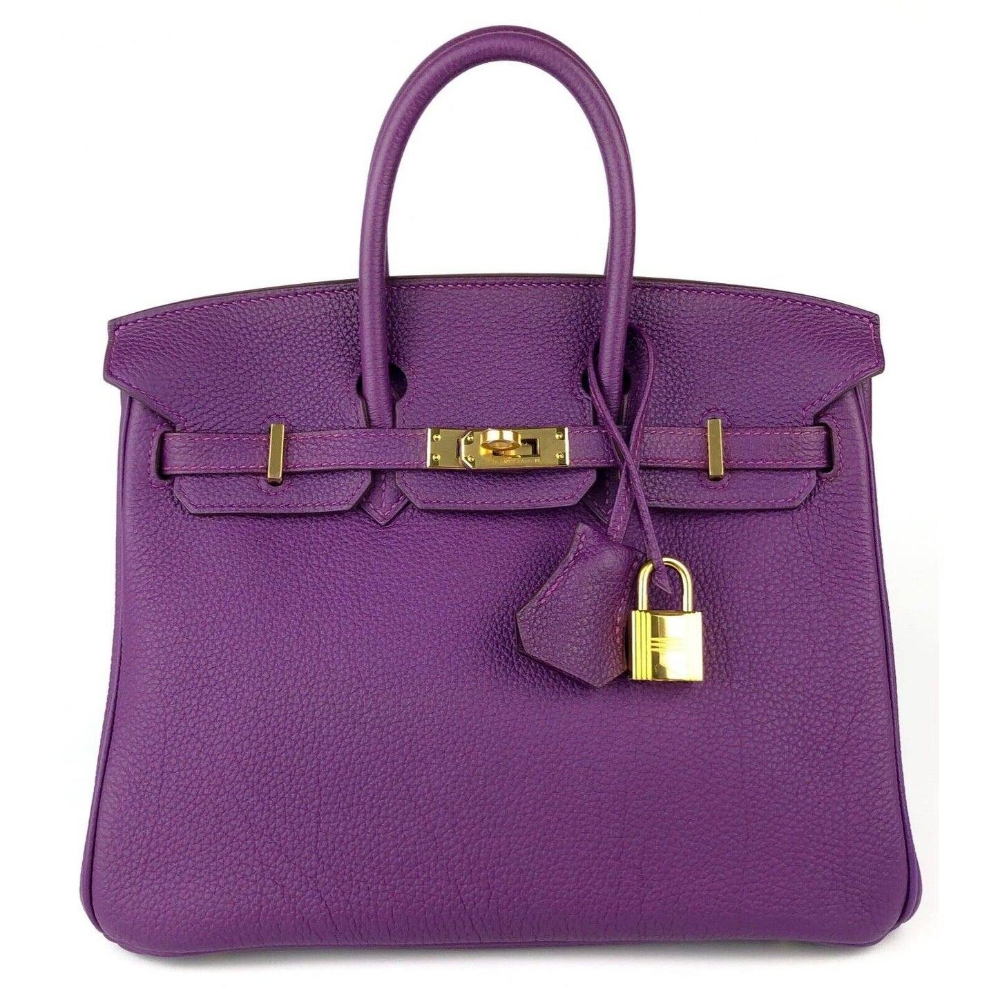 Hermes Birkin 25 Anemone Purple Togo Leather Gold Hardware Handbag Bag