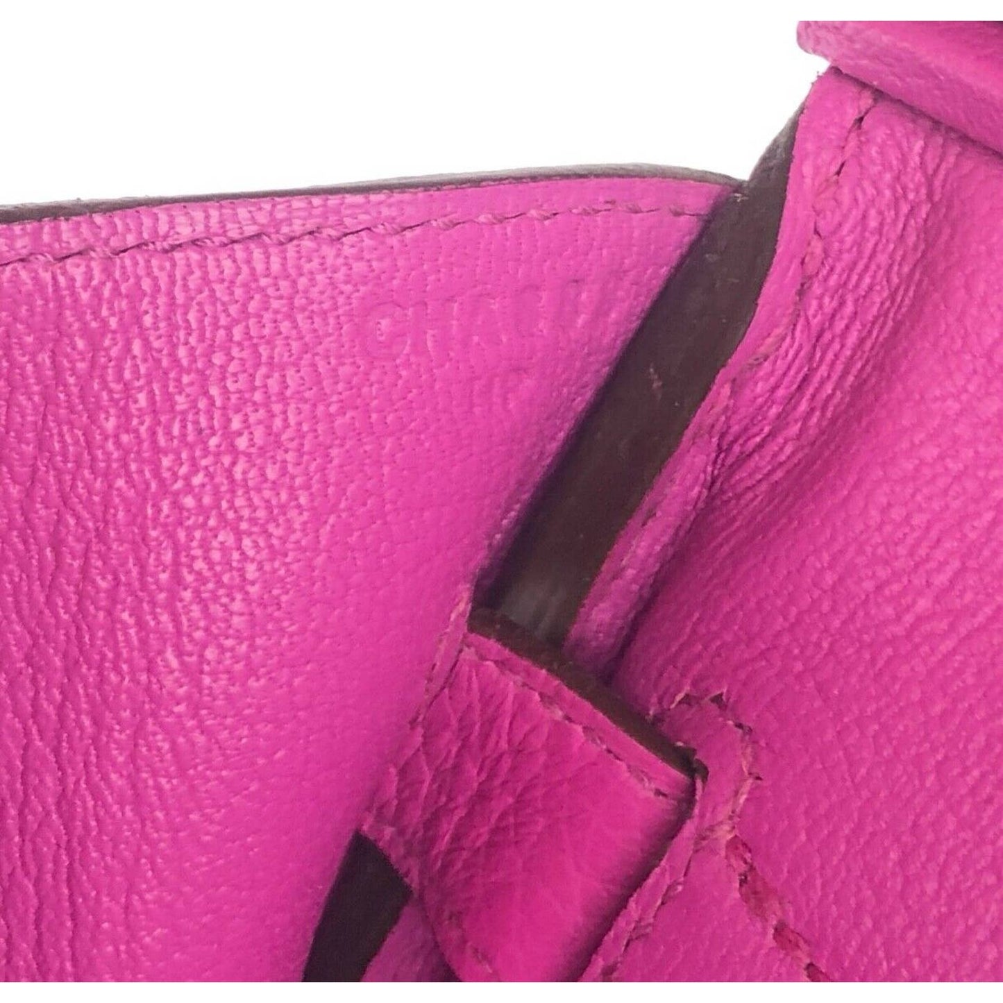 Hermes Birkin 30 Magnolia Pink Purple Leather Bag Handbag Palladium Hardware