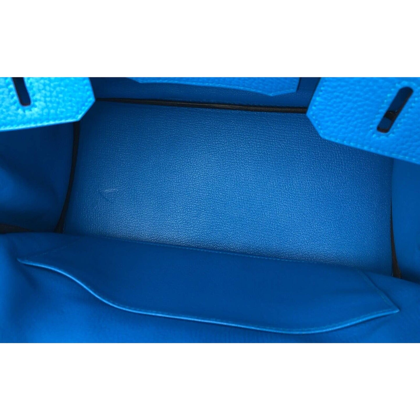 Hermes Birkin 30 Blue Zanzibar Togo Leather Bag Gold Hardware