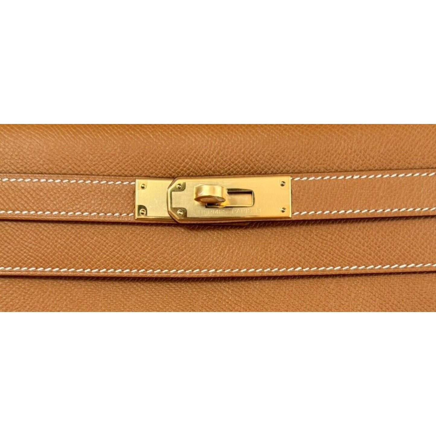 Hermes Kelly 28 Sellier Gold Tan Camel Epsom Leather Gold Hardware Bag