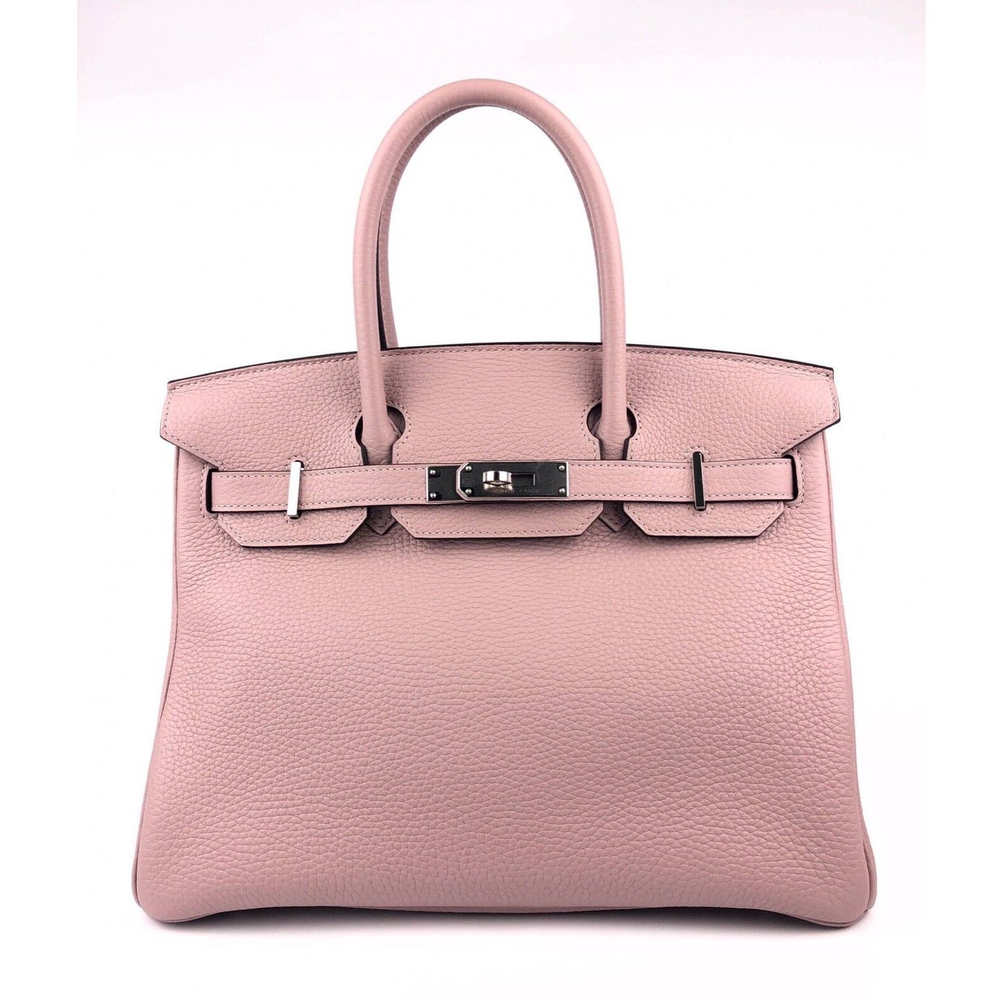 Hermes Birkin 30 Glycine Togo Leather Palladium Hardware Handbag Bag