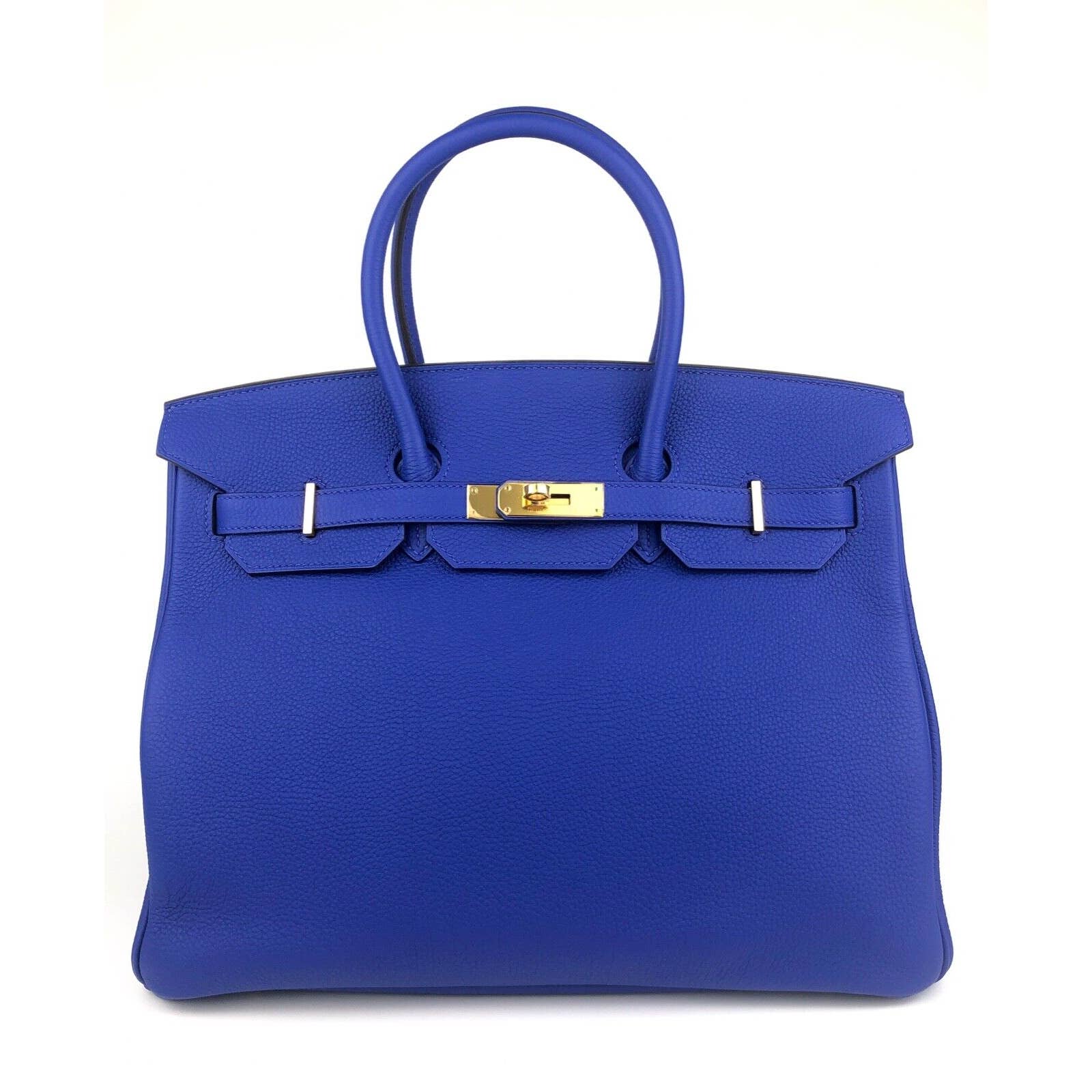 Hermes Birkin 35 Blue Electric Togo Leather Gold Hardware – Lux Addicts