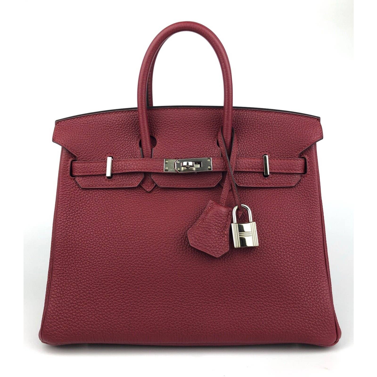 Hermes Birkin Bag Togo Leather Gold Hardware In Burgundy