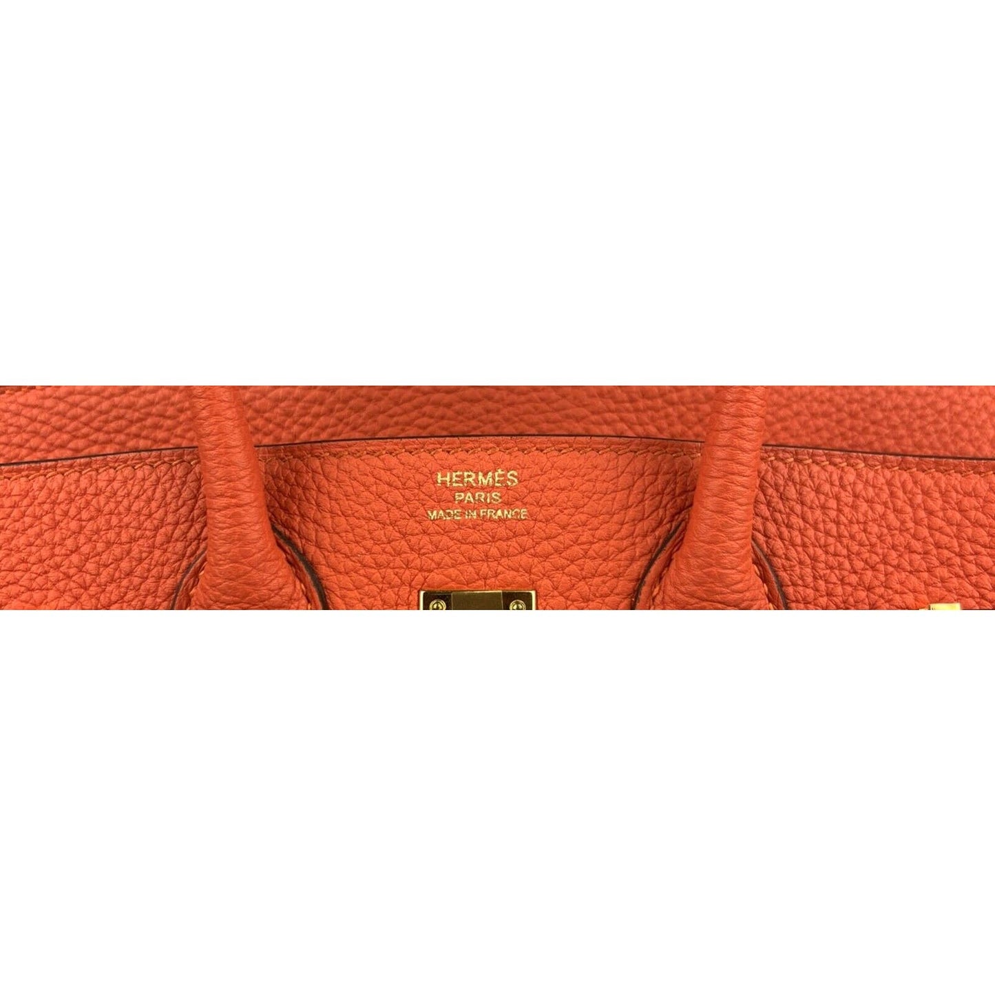 Hermes Birkin 25 Feu Orange Togo Handbag Bag Gold Hardware 2019