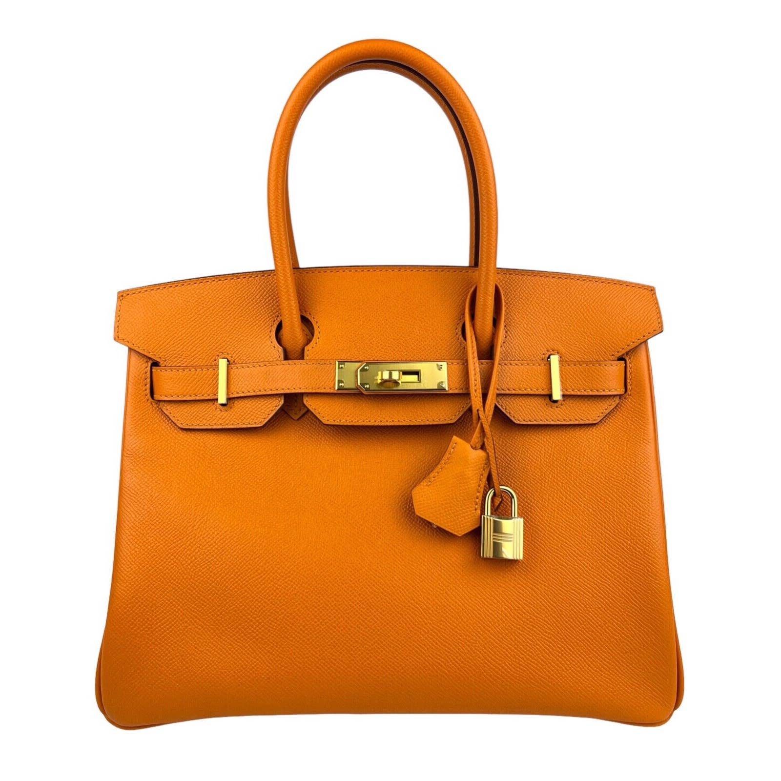 Hermès Birkin 30 Orange Apricot Epsom Leather Gold Hardware