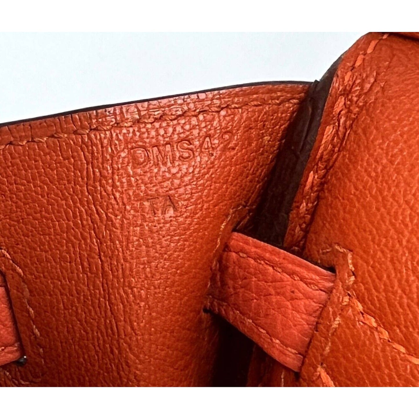Hermes Birkin 25 Feu Orange Togo Handbag Bag Gold Hardware 2019