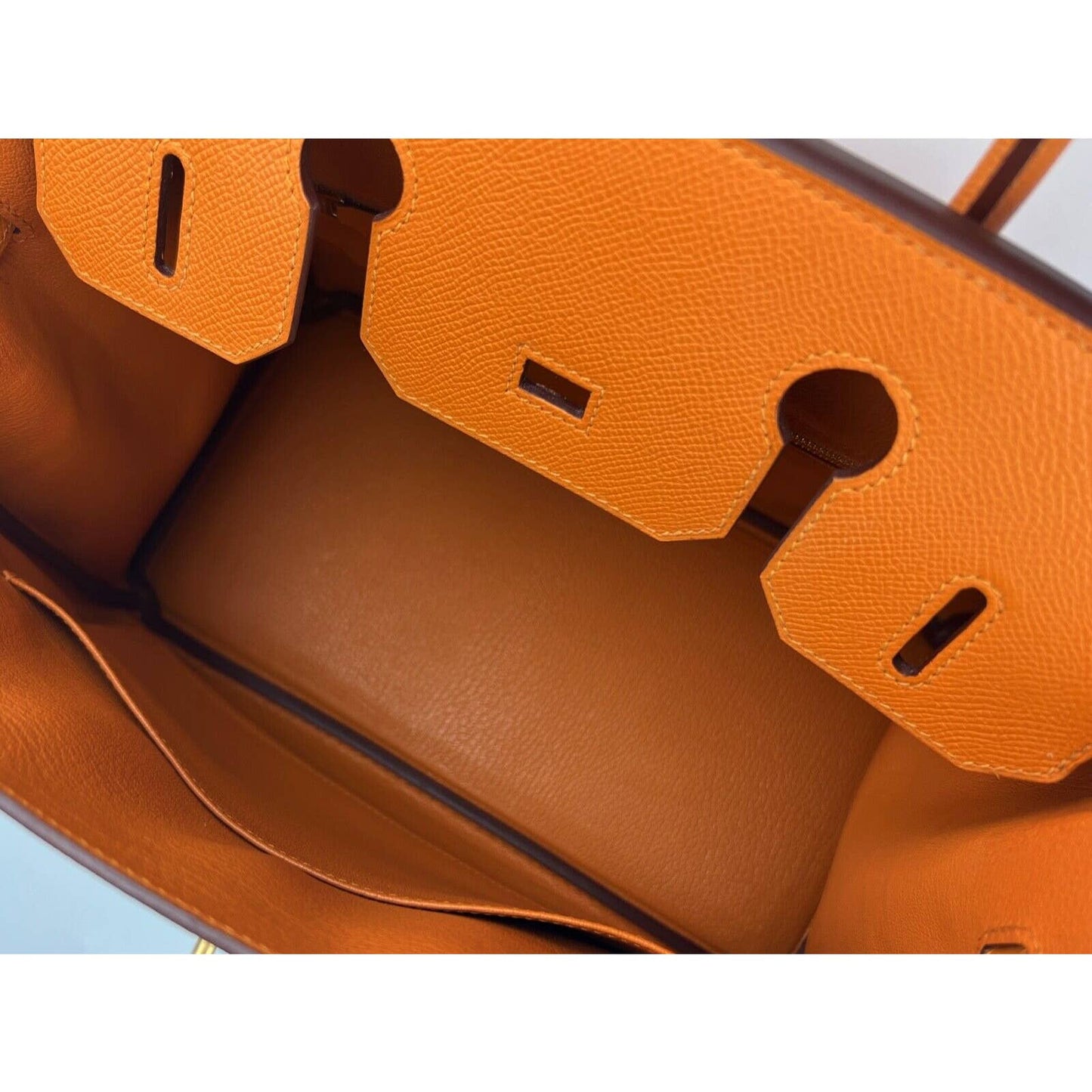 Hermès Birkin 30 Orange Apricot Epsom Leather Gold Hardware Handbag Bag 2019