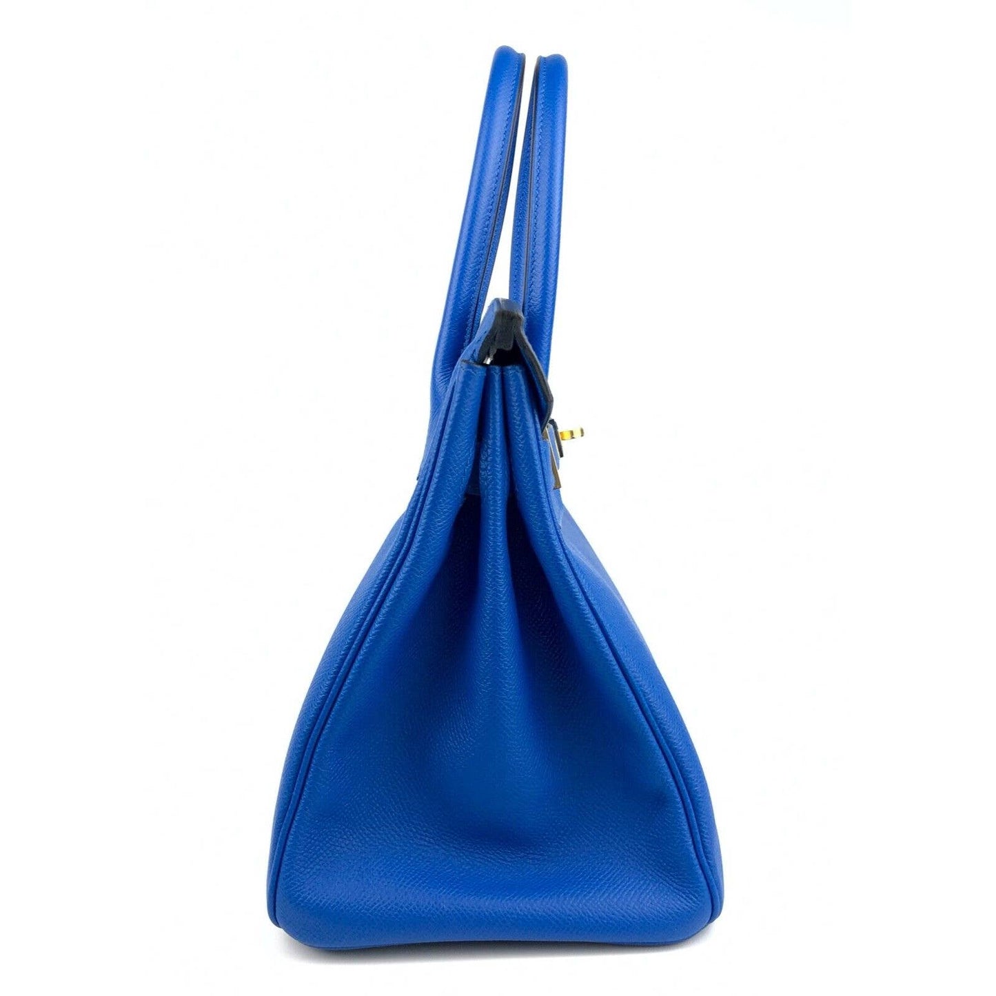 Hermes Birkin 30 Bleu Blue Zellige Epsom Leather Handbag Gold Hardware 2020