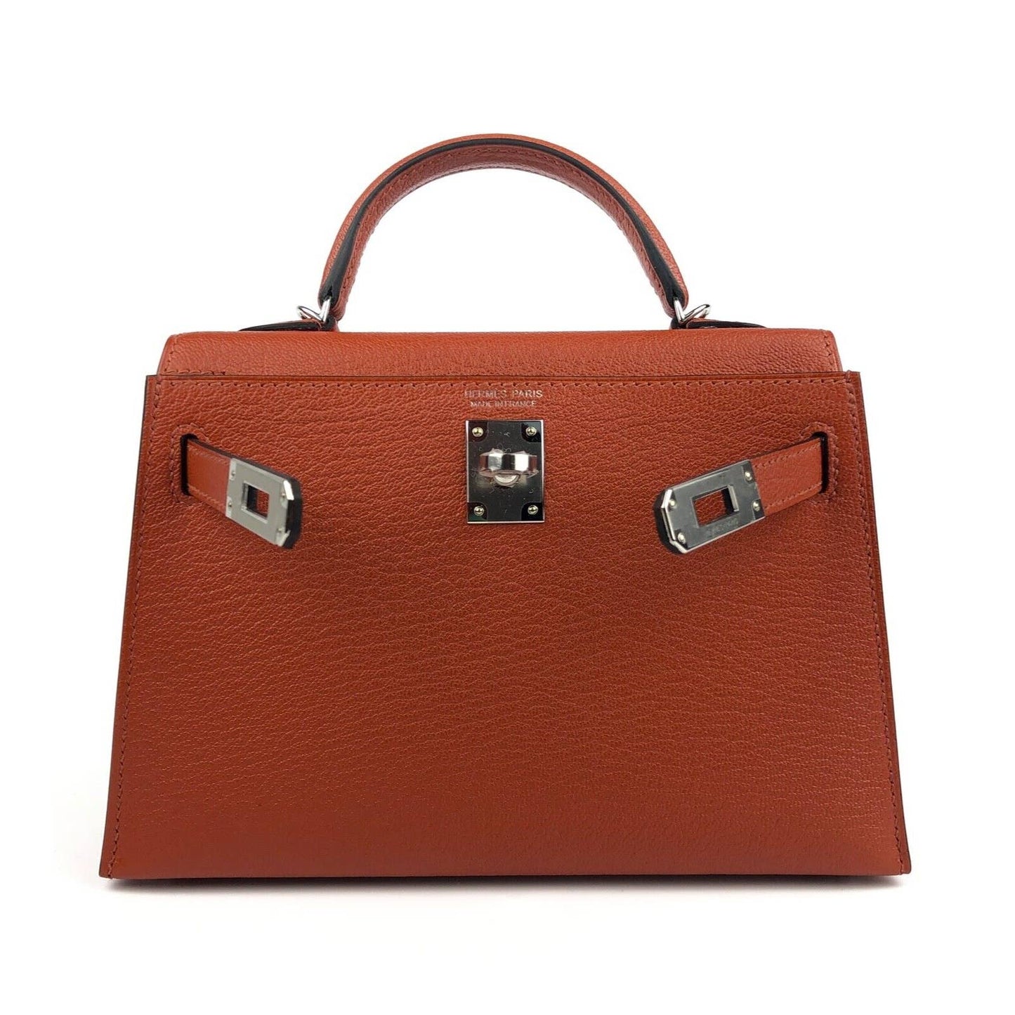 Hermes Kelly Mini 20 Cuivre Chèvre Leather Rose Mexico Palladium Hardware 2022