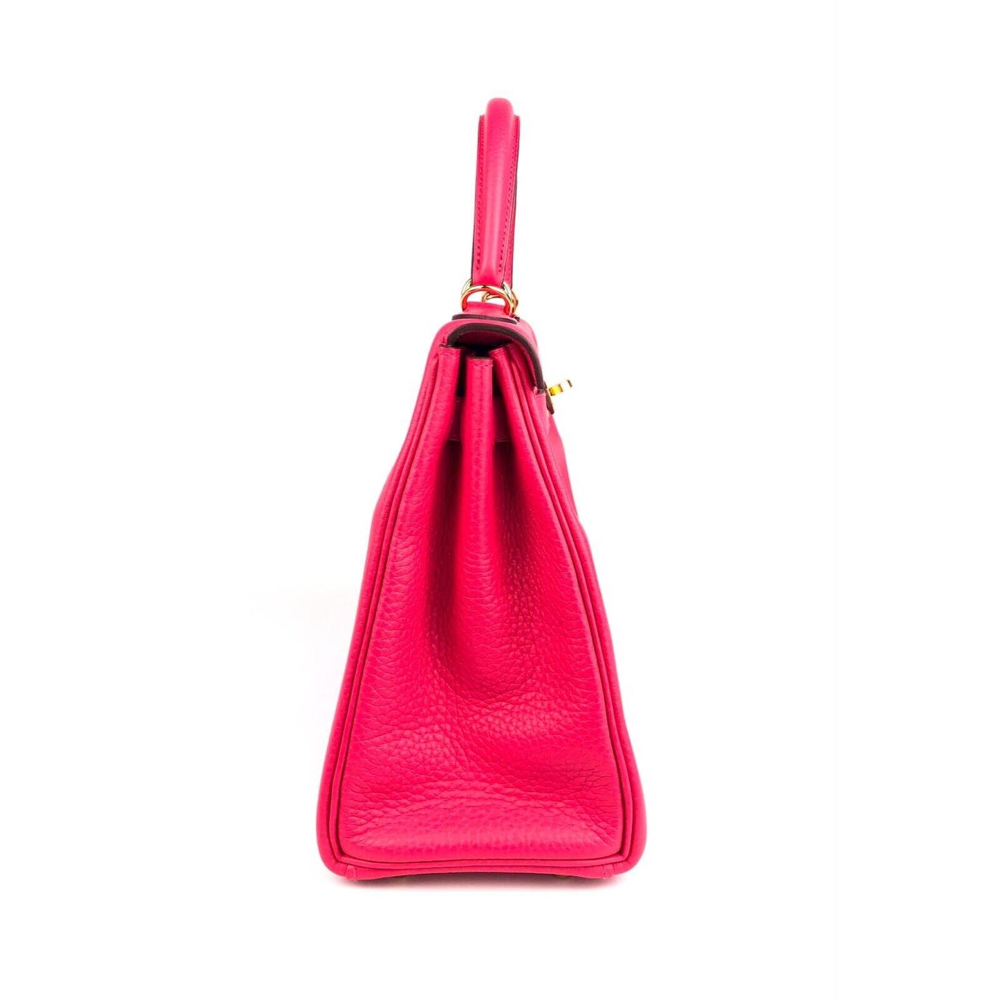 Hermes Kelly 28 Rose Extreme Pink Leather Shoulder Bag Gold Hardware 2019
