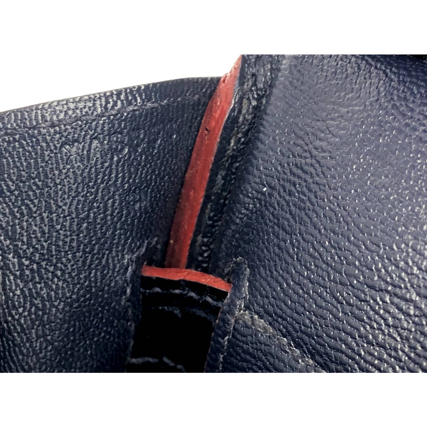 Hermes Birkin 30 Blue Marine Rouge H Contour Porosus Crocodile Gold Hardware