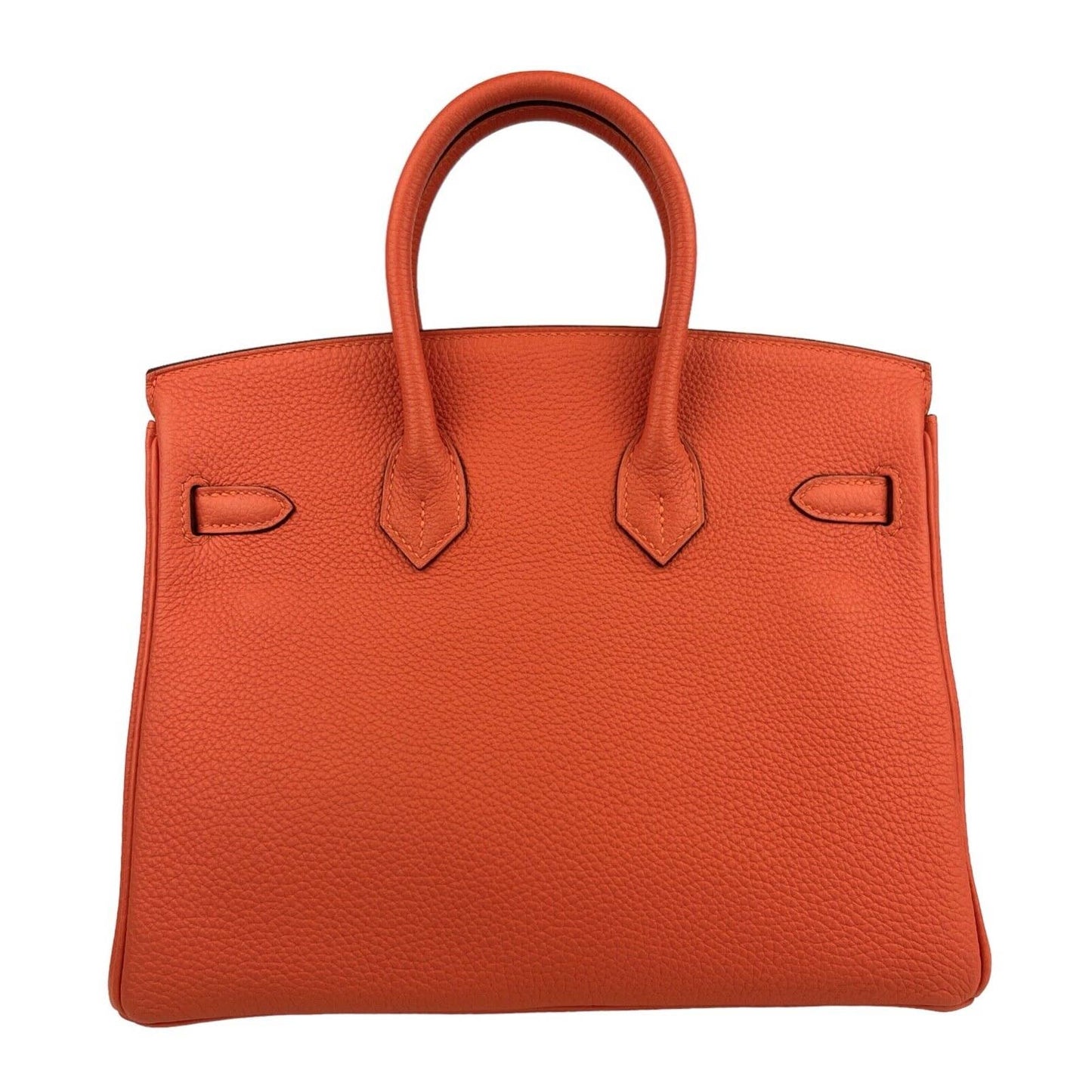Hermes Birkin 25 Feu Orange Togo Handbag Bag Gold Hardware 2019