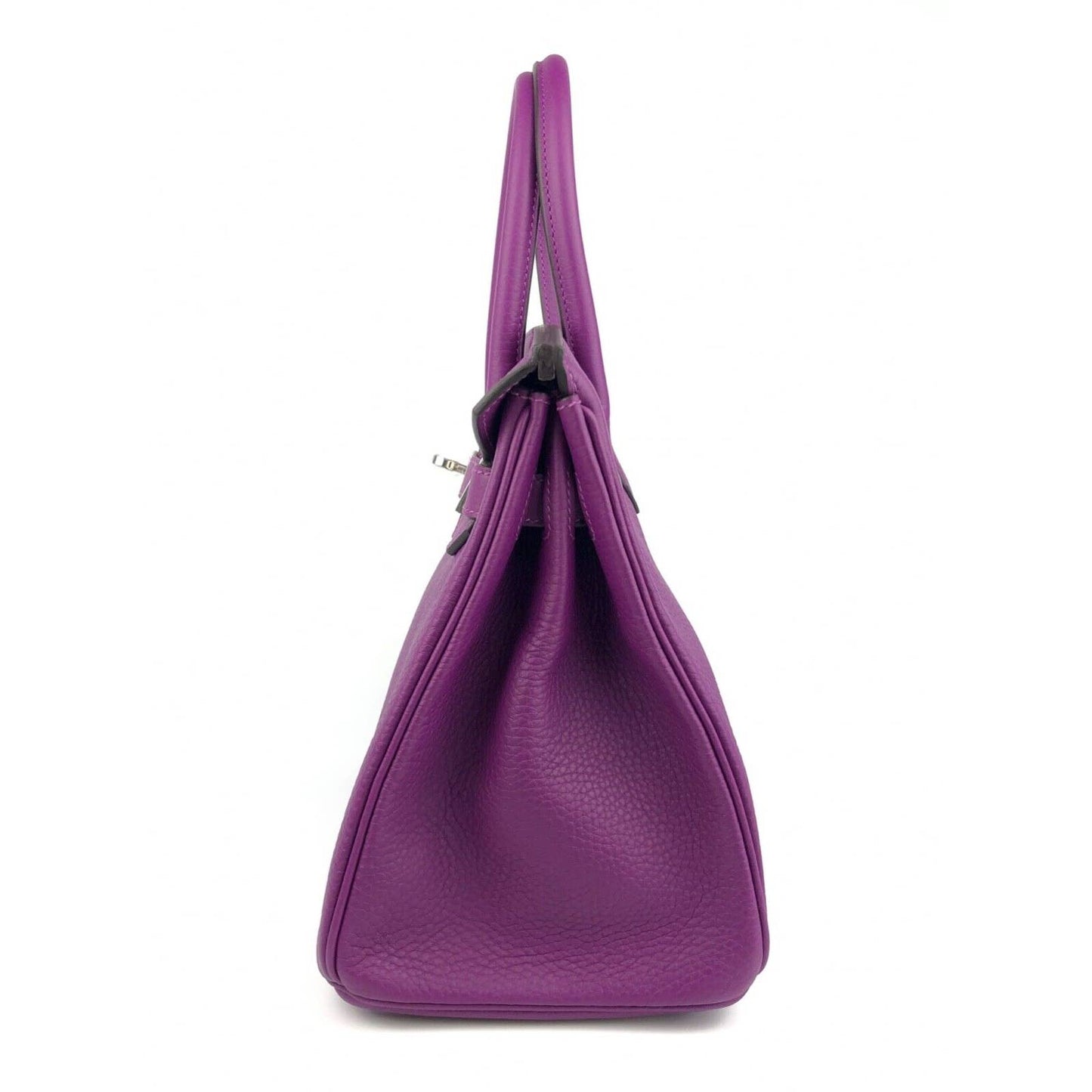 Hermes Birkin 30 Anemone Purple Leather Handbag Palladium Hardware 2021