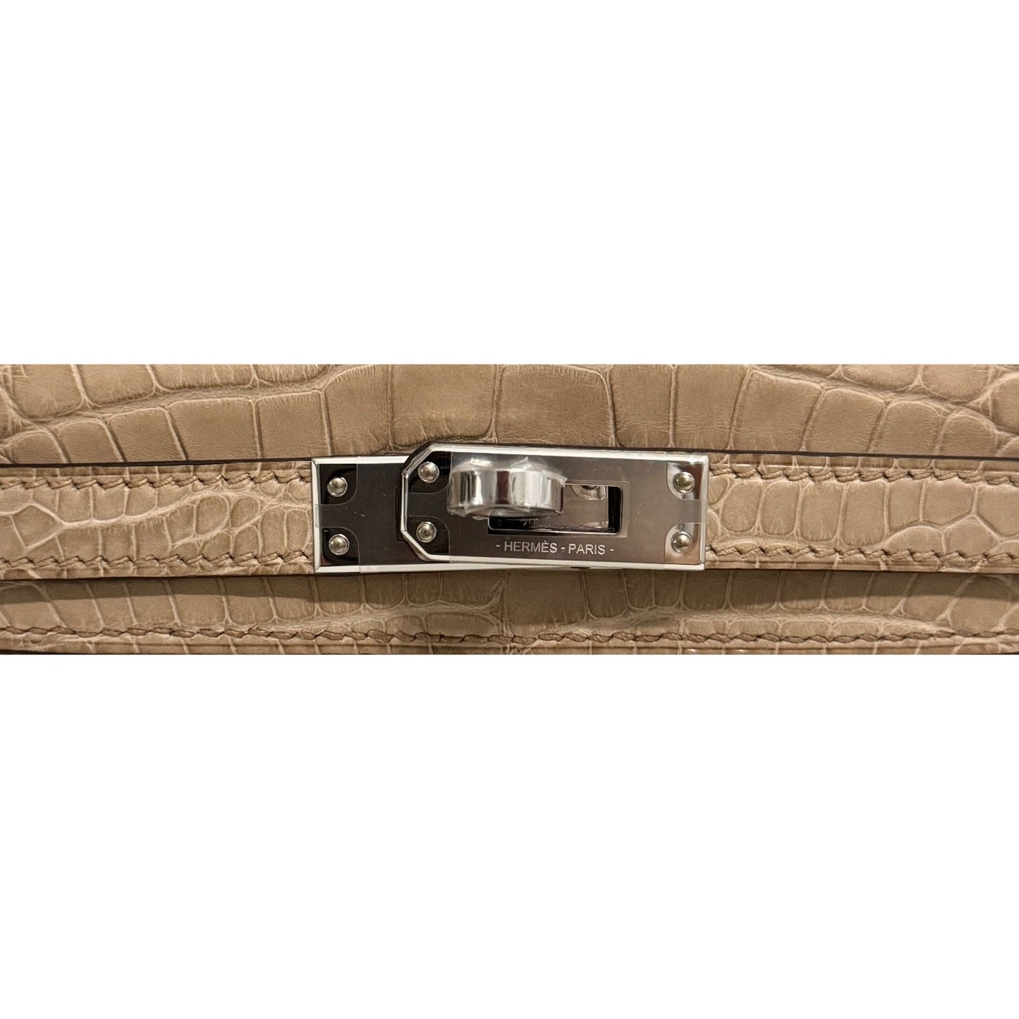 Hermes Kelly Mini 20 Matte Alligator Chai Tan Beige Palladium Hardware 2025