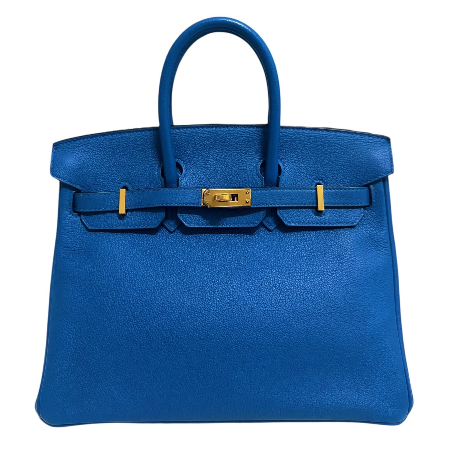 Hermes Birkin 25 Blue Zellige Novillo Leather Gold Hardware RARE