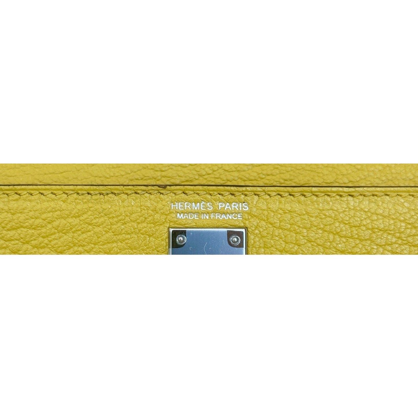 Hermes Kelly Mini 20 Verso Jaune Naples Orange Chèvre Leather Palladium Hardware