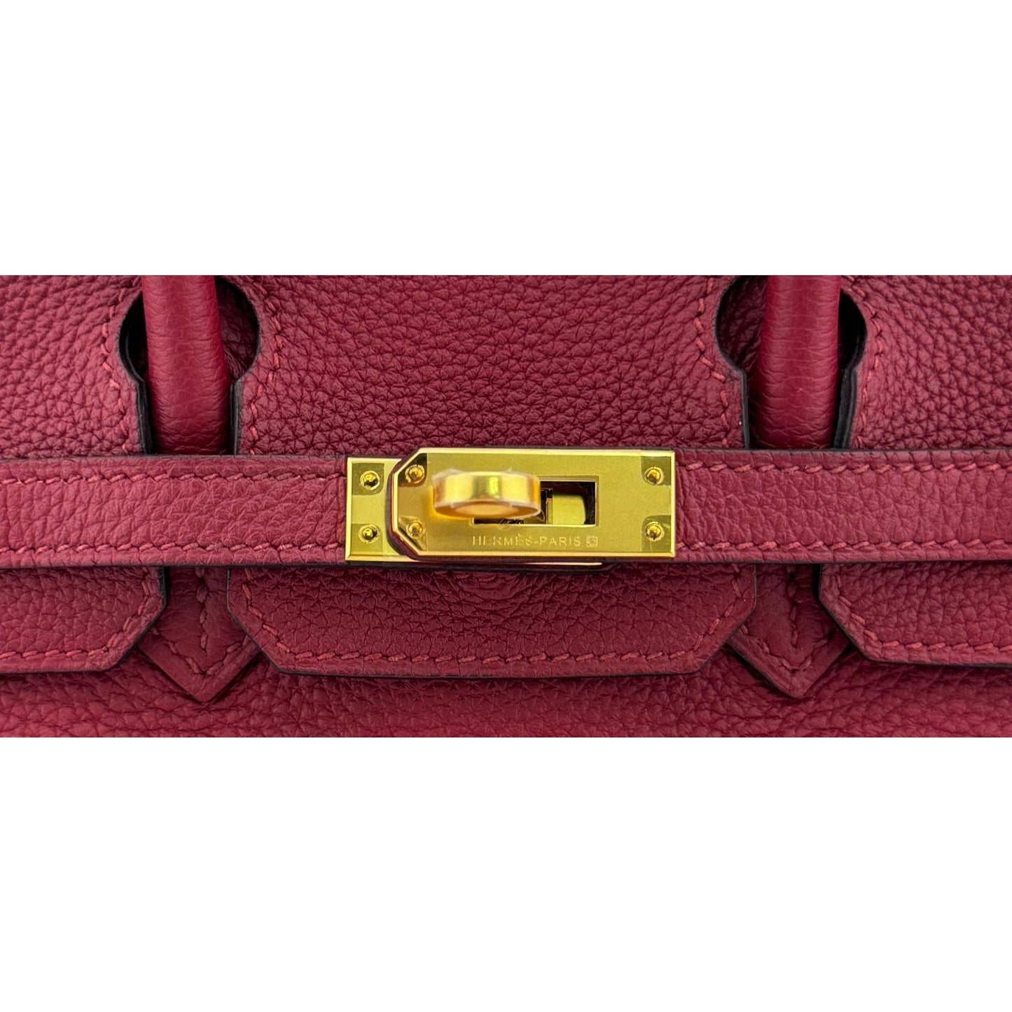 Hermes Birkin 25 Rouge Grenat Red Togo Leather Gold Hardware