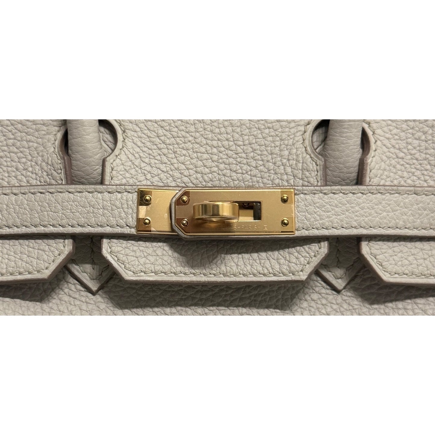 Hermes Birkin 25 Beton Beige Cream Togo Leather Gold Hardware