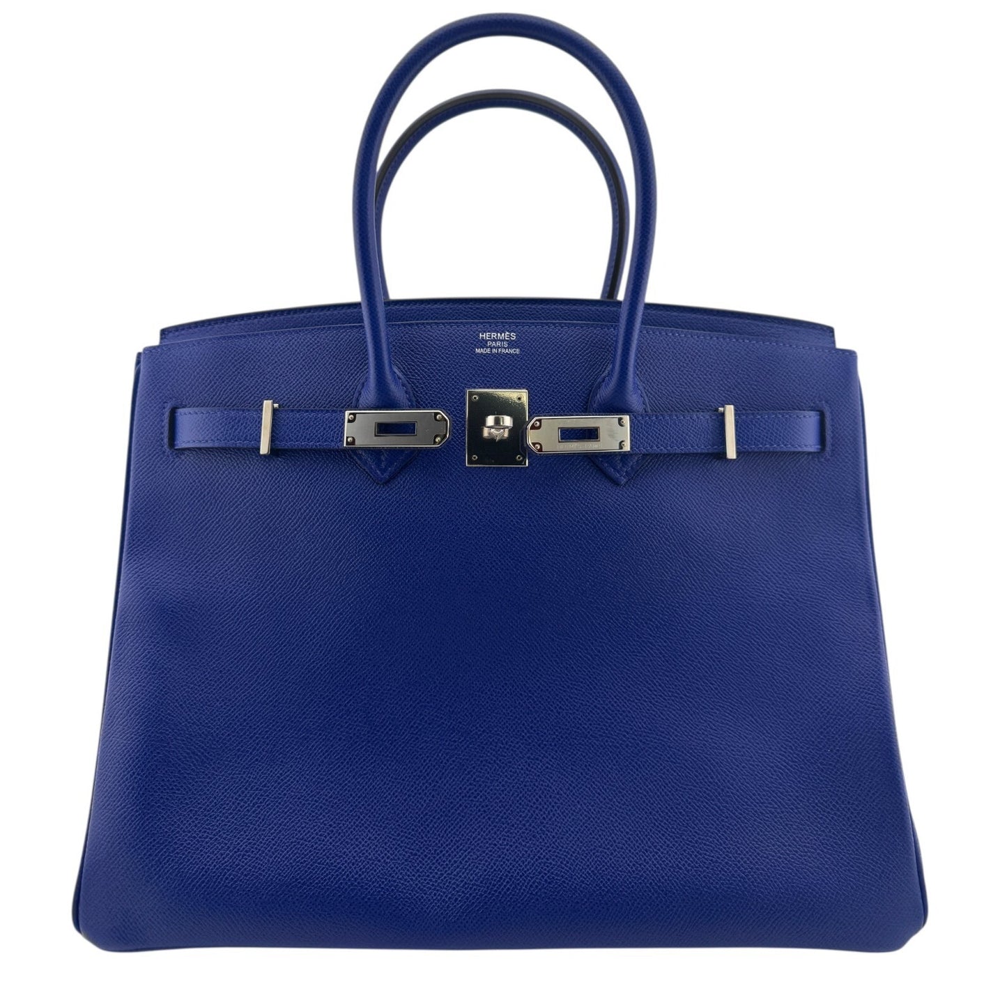 Hermes Birkin 35 Blue Electric Electrique Epsom Leather Palladium Hardware