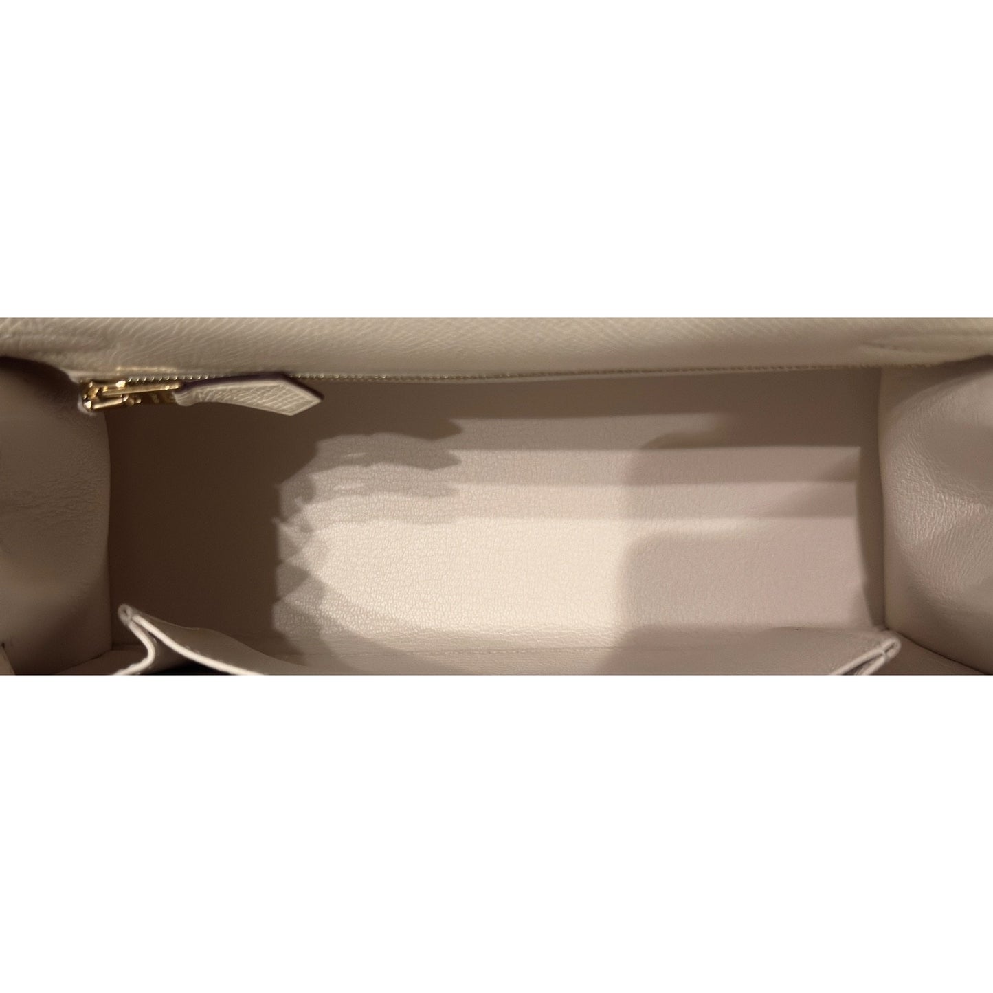 Hermes Kelly 25 Sellier Nata Cream Epsom Leather Gold Hardware