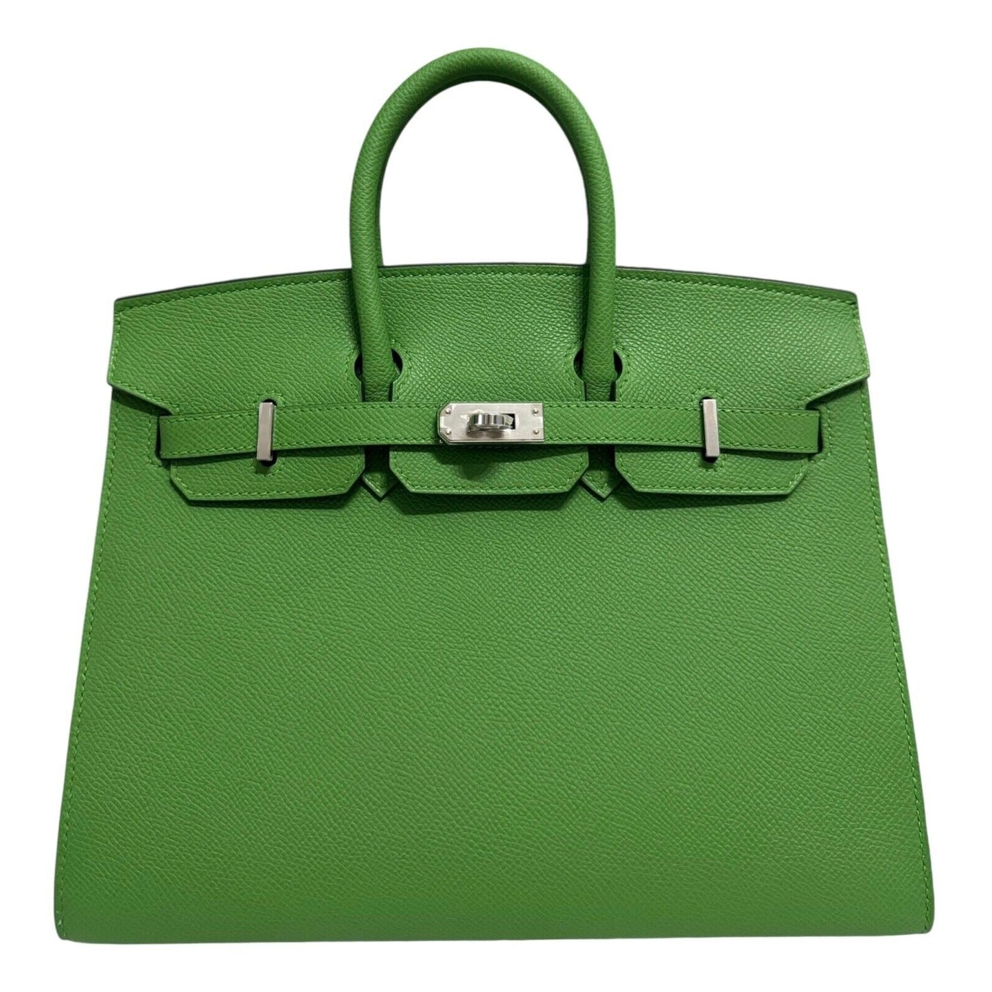 Hermes Birkin 25 Sellier Vert Yucca Green Epsom Leather Palladium Hardware