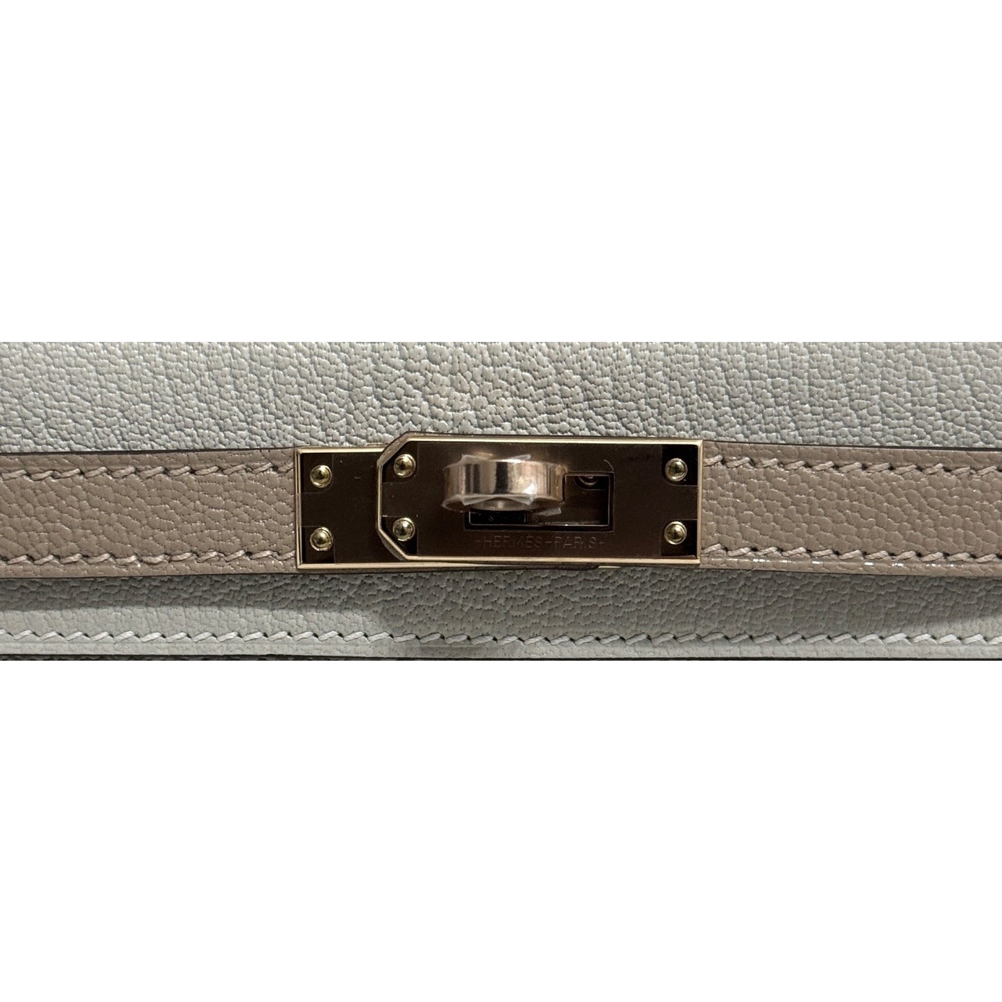 Hermes Kelly Mini 20 Special Order Gris Perle Tourterelle Chèvre Permabrass HWR