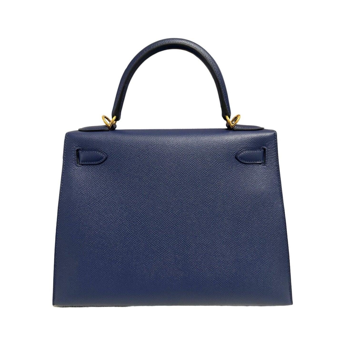 Hermes Kelly 28 Sellier Blue Sapphire Bleu Epsom Leather Gold Hardware