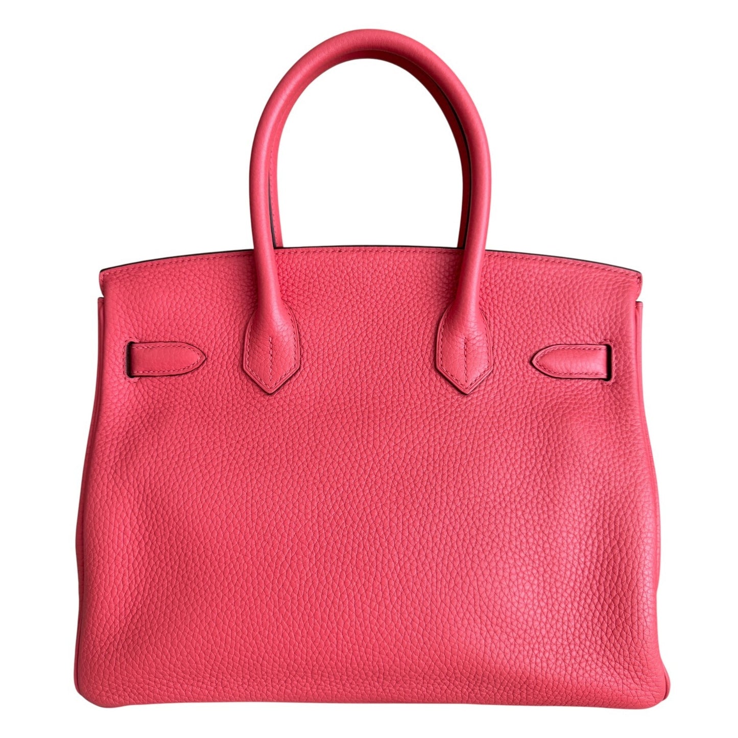 Hermes Birkin 30 Verso Rose Texas Pink Orange Togo Leather Palladium Hardware