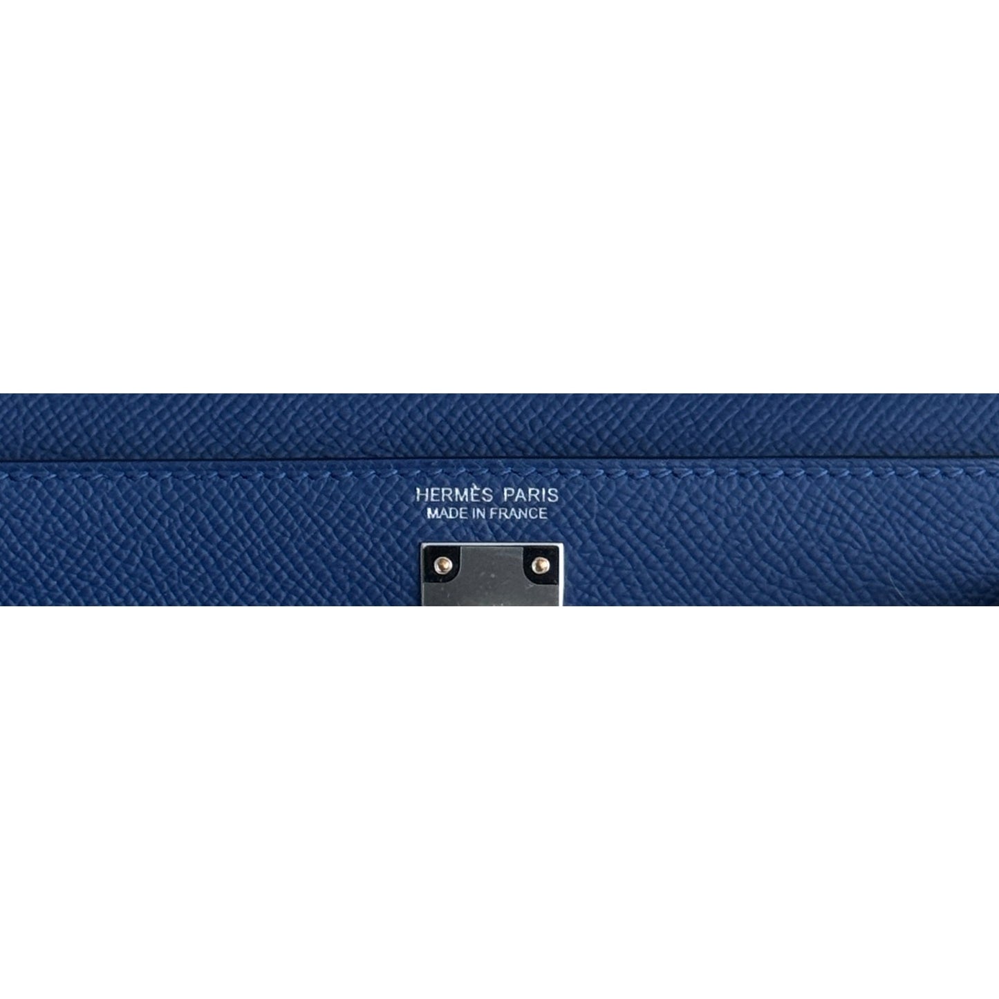 Hermes Kelly Mini 20 Blue Tie Epsom Leather Electrum Gold Palladium Hardware NEW