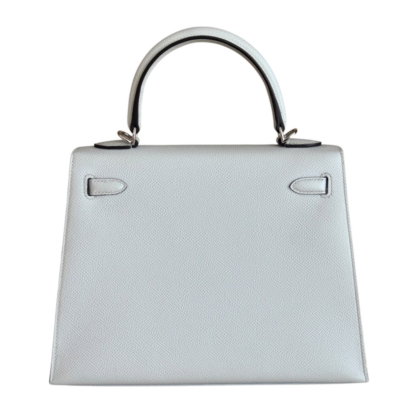 Hermes Kelly 25 Sellier Gris Platine Gray Epsom Leather Electrum Hardware