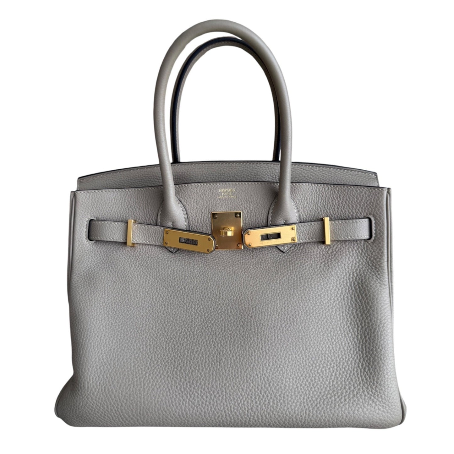Hermes Birkin 30 Gris Tourterelle Gray Togo Leather Gold Hardware RARE