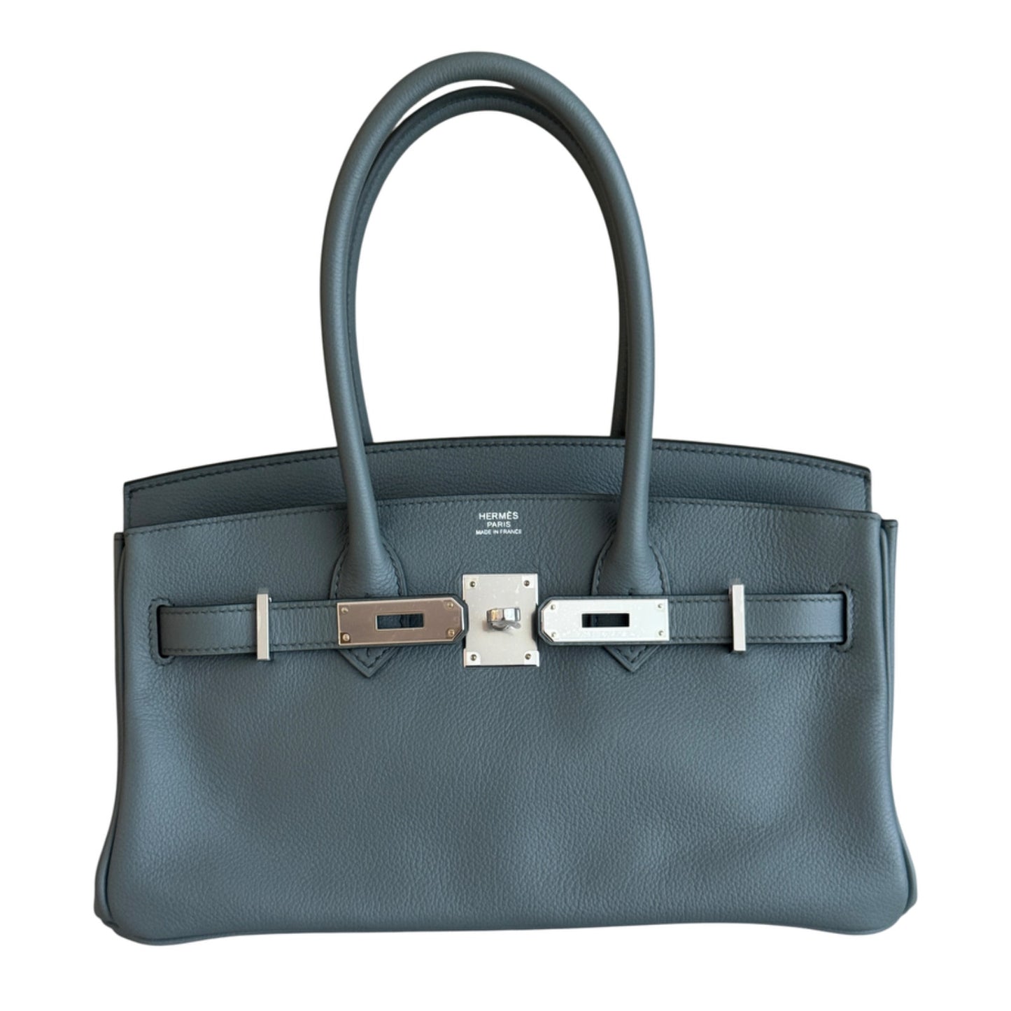 Hermes Birkin 29 Shoulder Vert Amande Evercolor Leather Palladium Hardware 2025