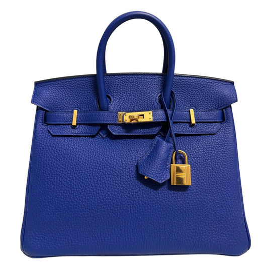 Hermes Birkin 25 Blue Electric Togo Leather Gold Hardware RARE