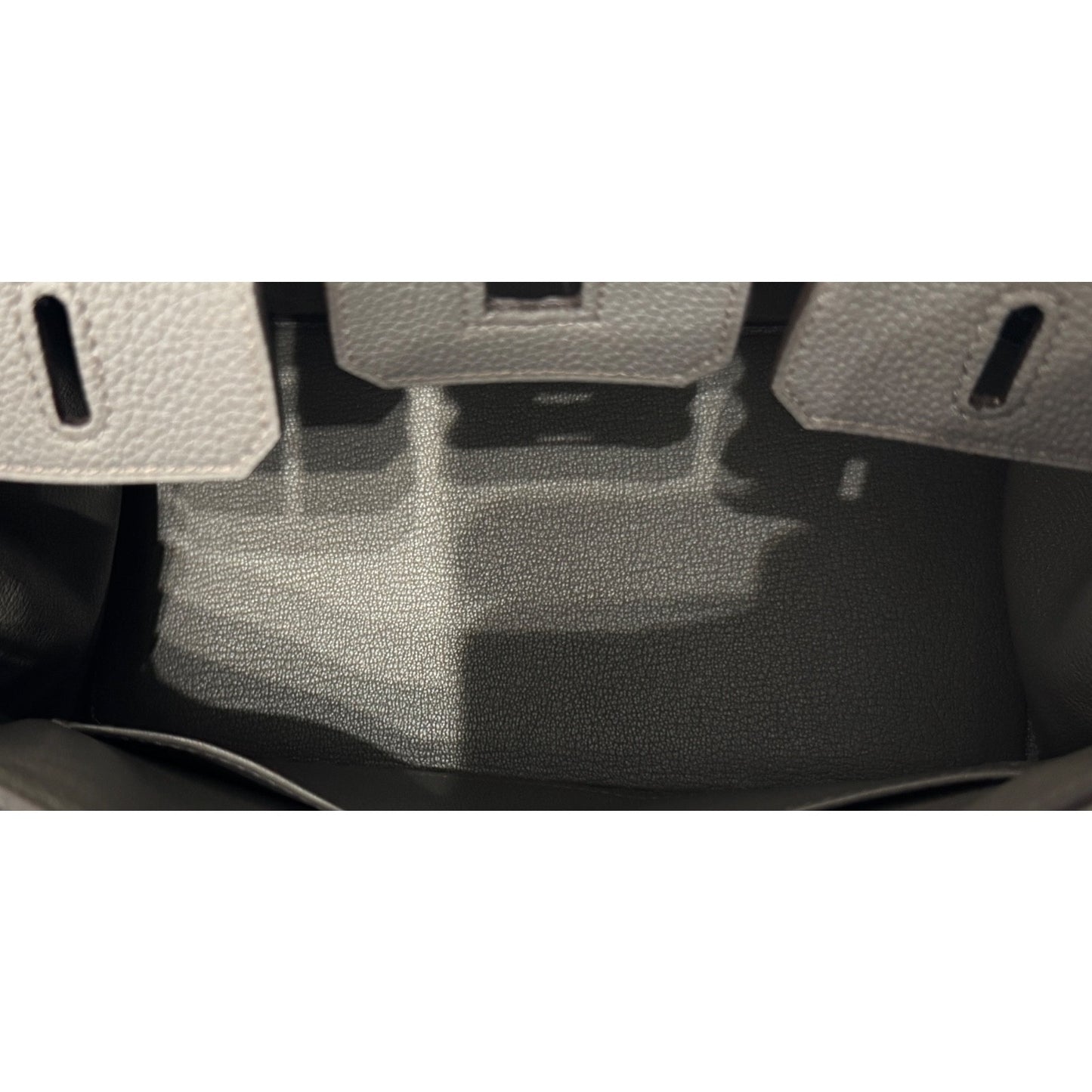 Hermes Birkin 25 Gris Etain Gray Togo Leather Gold Hardware Handbag