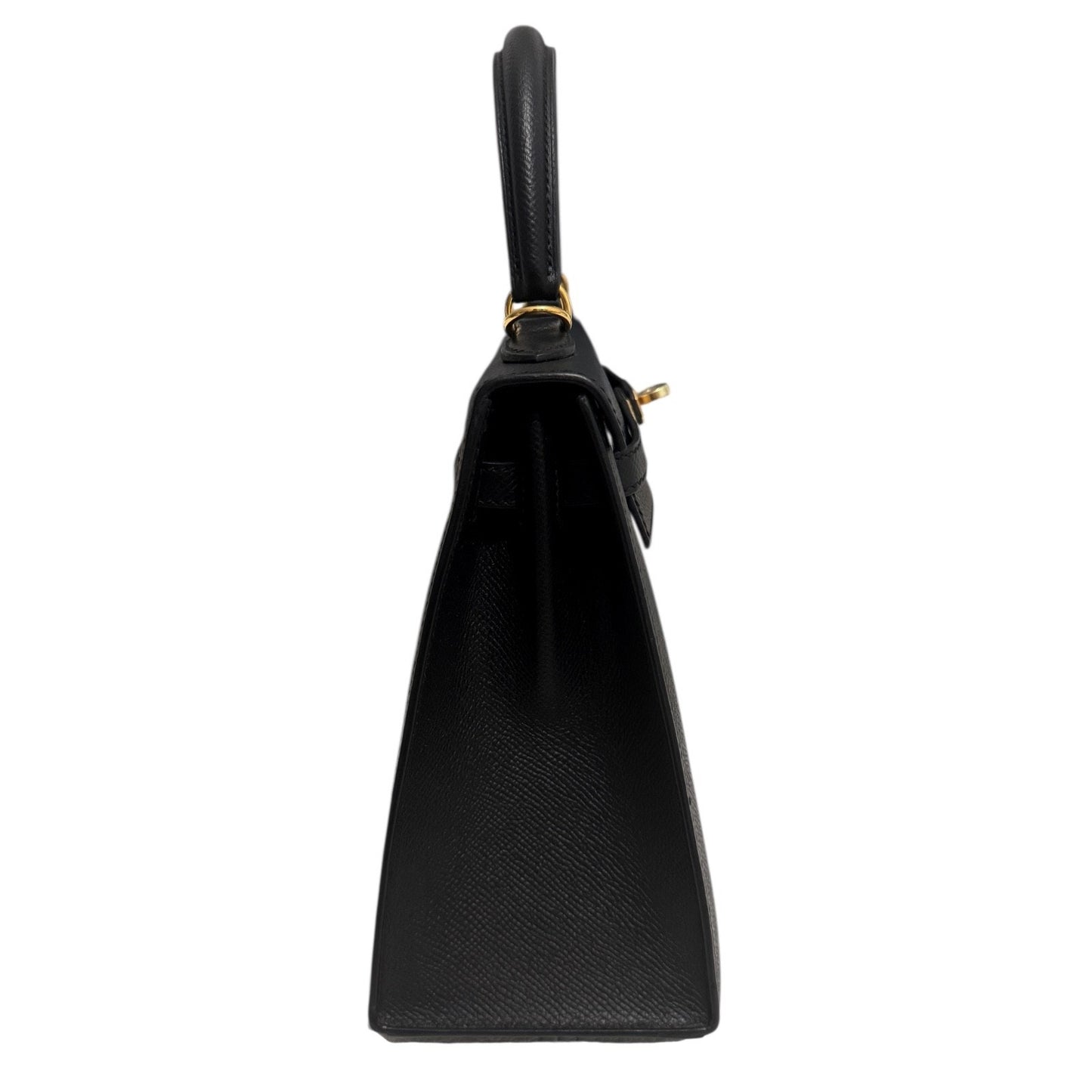 Hermes Kelly 25 Sellier Black Noir Epsom Leather Gold Hardware