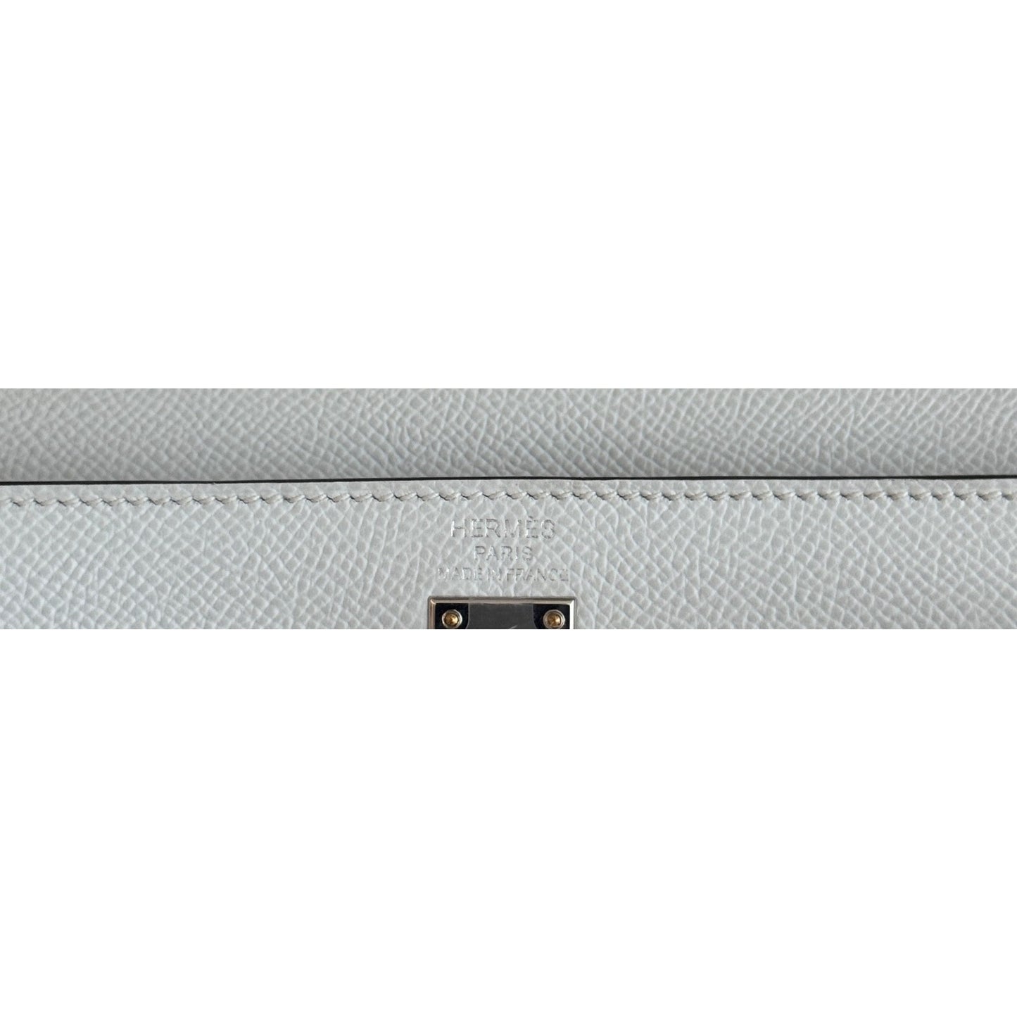 Hermes Kelly 25 Sellier Gris Platine Gray Epsom Leather Electrum Hardware