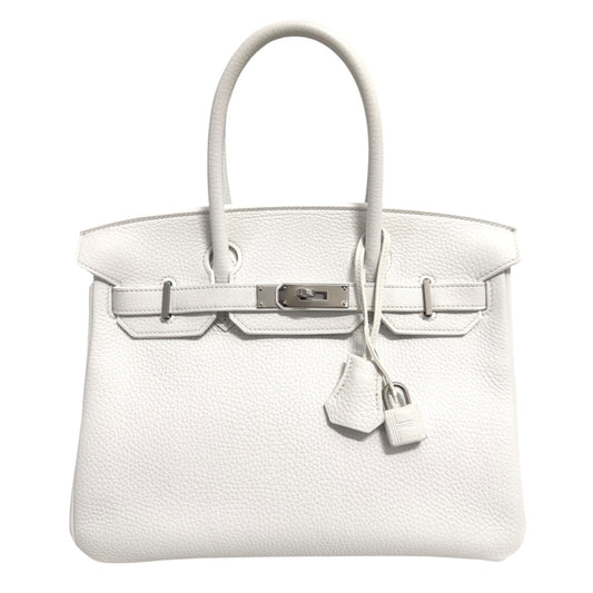 Hermes Birkin 30 White Blanc Togo Leather Palladium Hardware