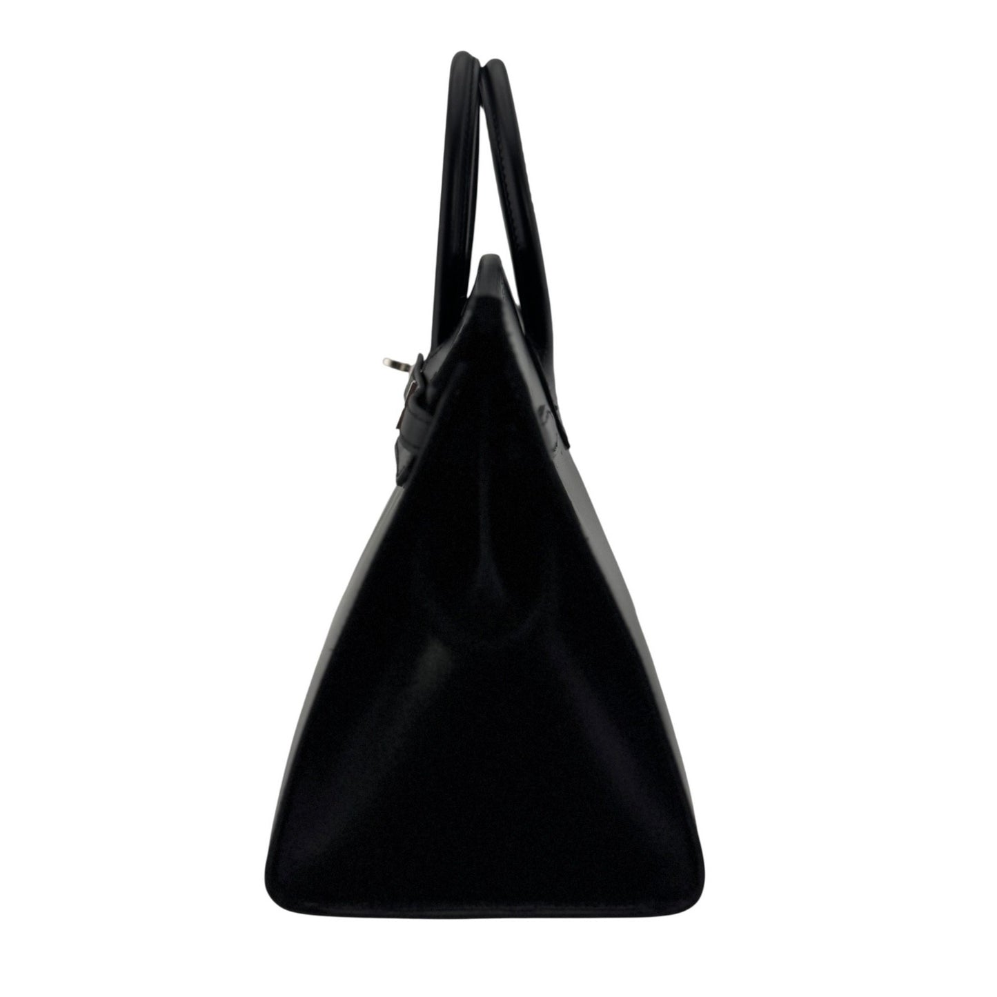 Hermes Birkin 25 Sellier Black Noir Box Leather Palladium Hardware NEW RARE
