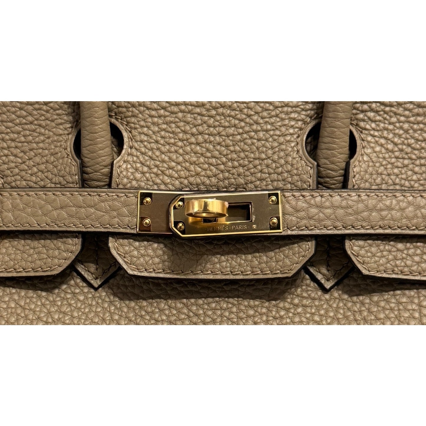 Hermes Birkin 25 Beige Marfa Togo Leather Gold Hardware NEW